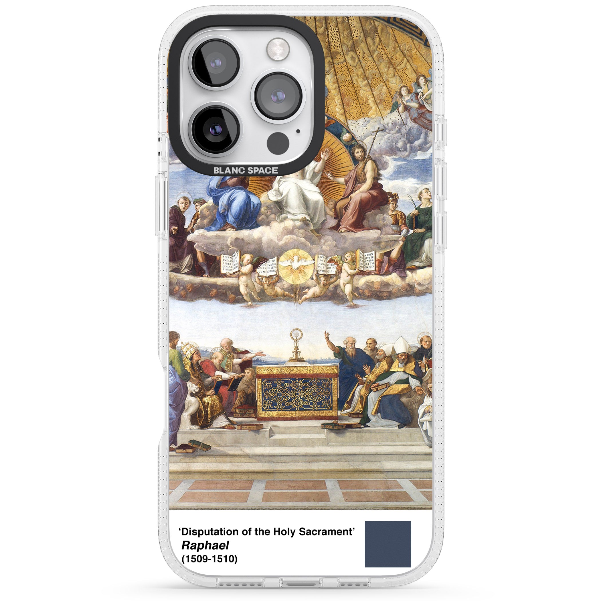 Disputation of the Holy Sacrament iPhone 16 Pro Max / 16 Pro Clear Case Impact Air - Blanc Space