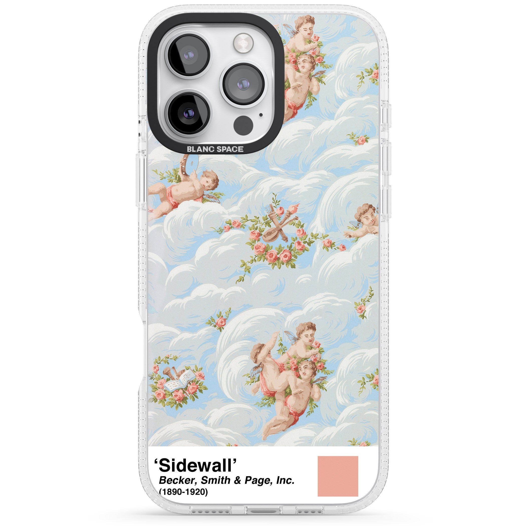 Sidewall iPhone 16 Pro Max / 16 Pro Clear Case Impact Air - Blanc Space