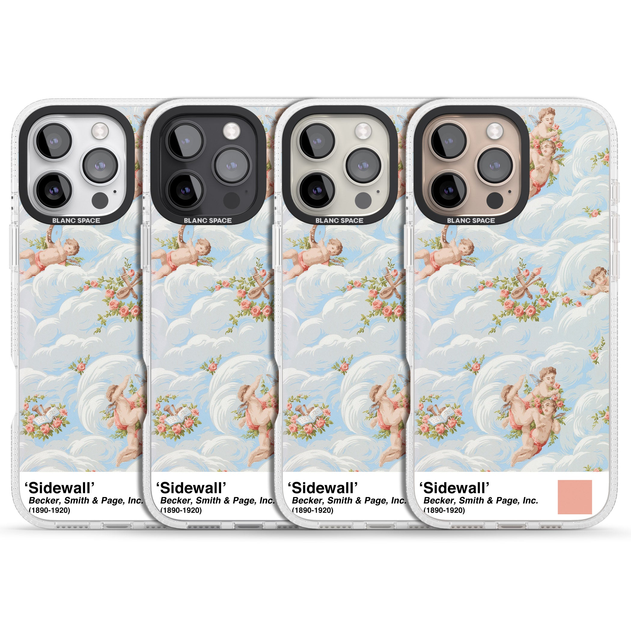 Sidewall iPhone 16 Pro Max / 16 Pro Clear Case Impact Air - Blanc Space