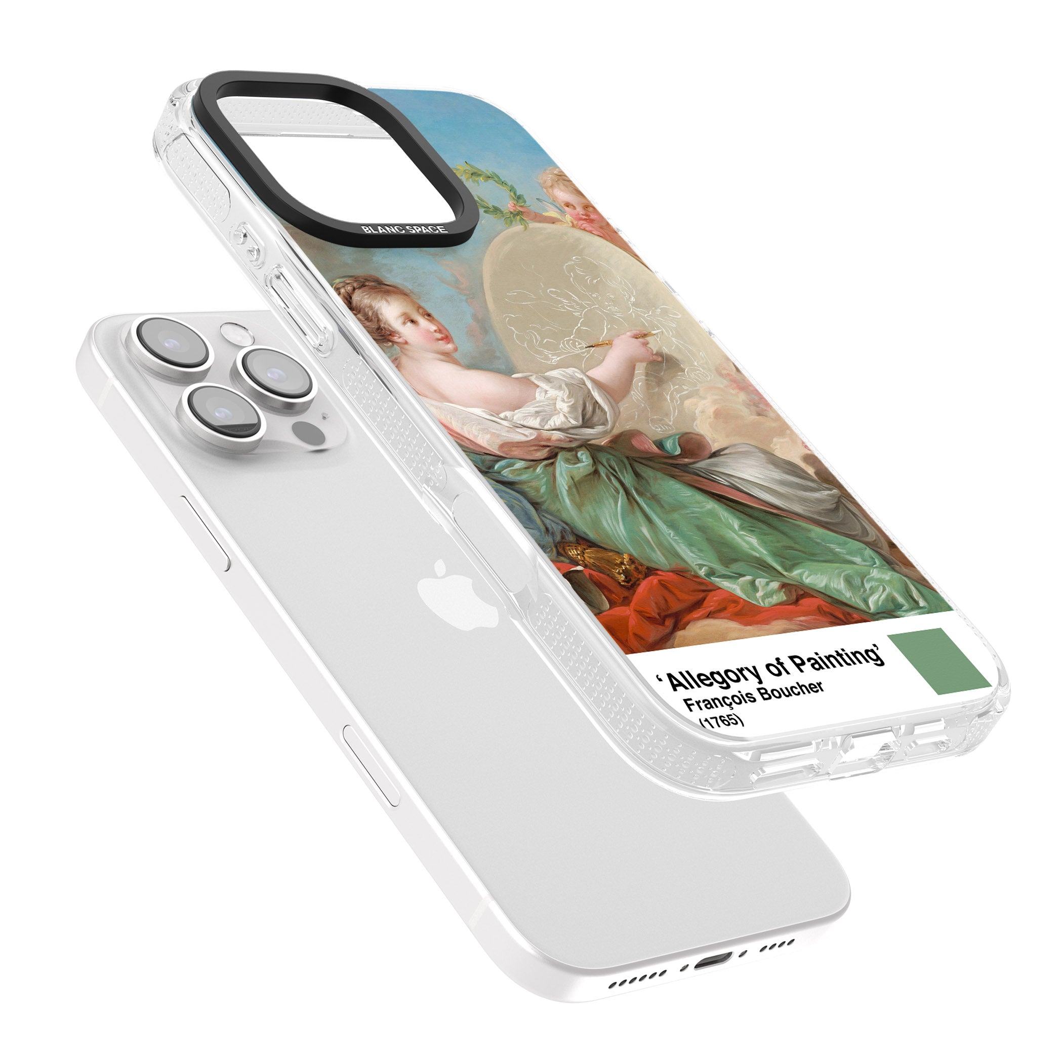 Allegory of Painting iPhone 16 Pro Max / 16 Pro Clear Case Impact Air - Blanc Space