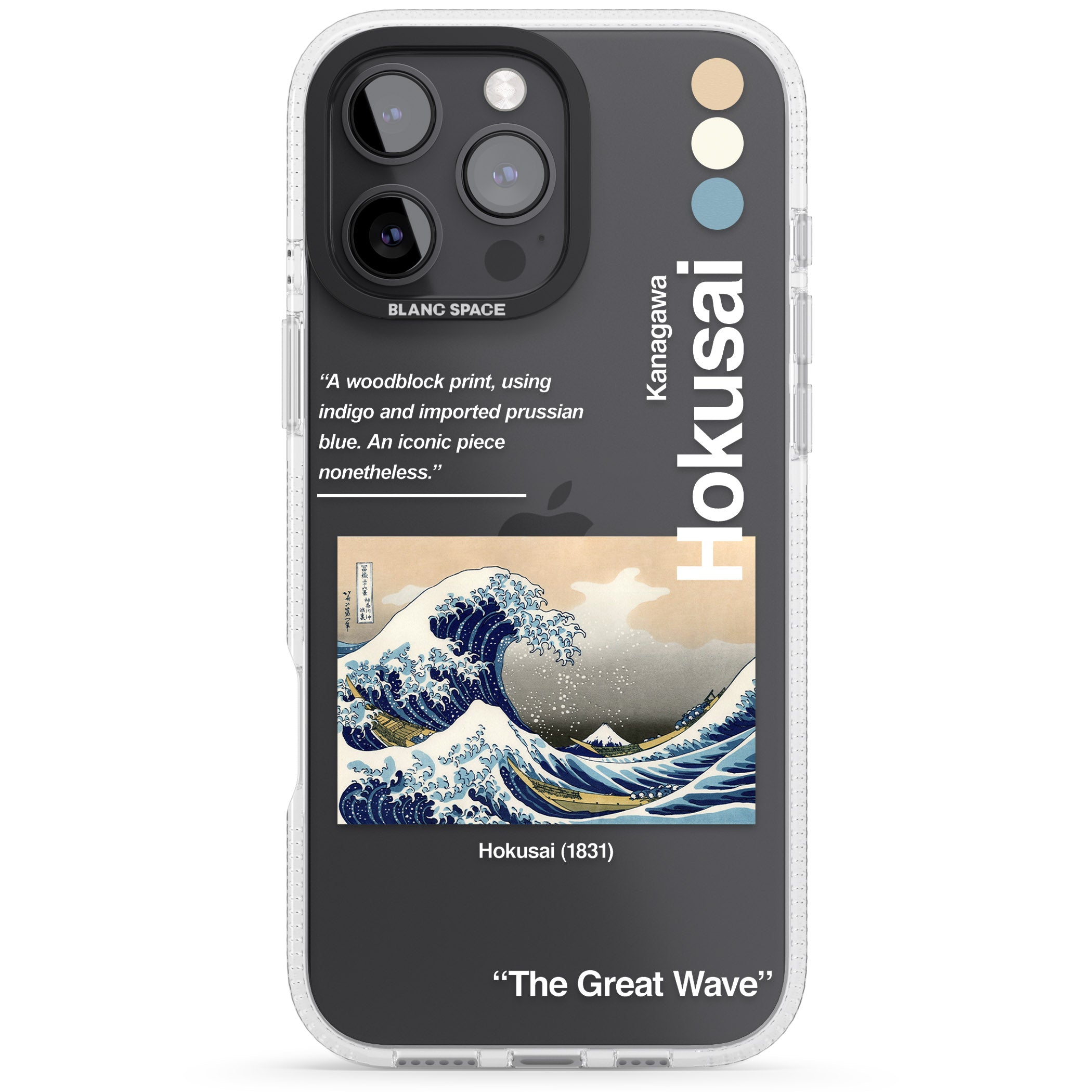 The Great Wave iPhone 16 Pro Max / 16 Pro Clear Case Impact Air - Blanc Space