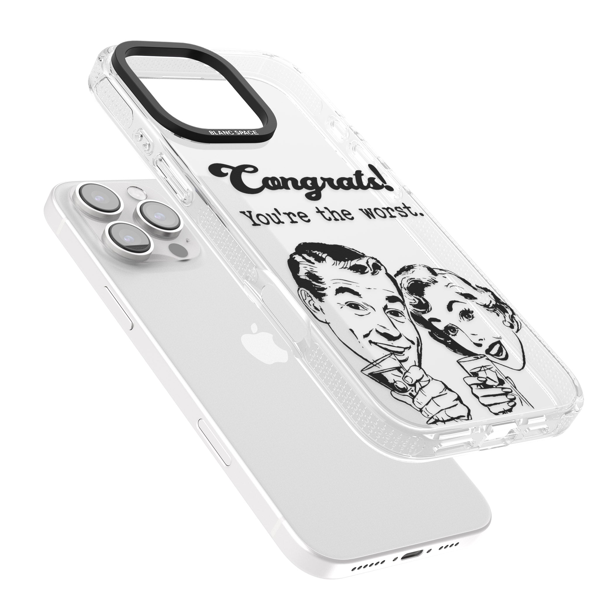 Congrats! You're the worst iPhone 16 Pro Max / 16 Pro Clear Case Impact Air - Blanc Space