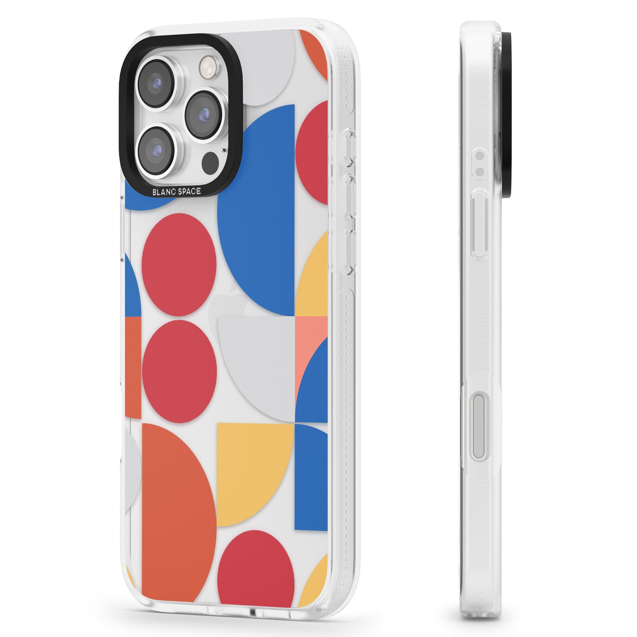 Abstract Colourful Mix iPhone 16 Pro Max / 16 Pro Clear Case Impact Air - Blanc Space