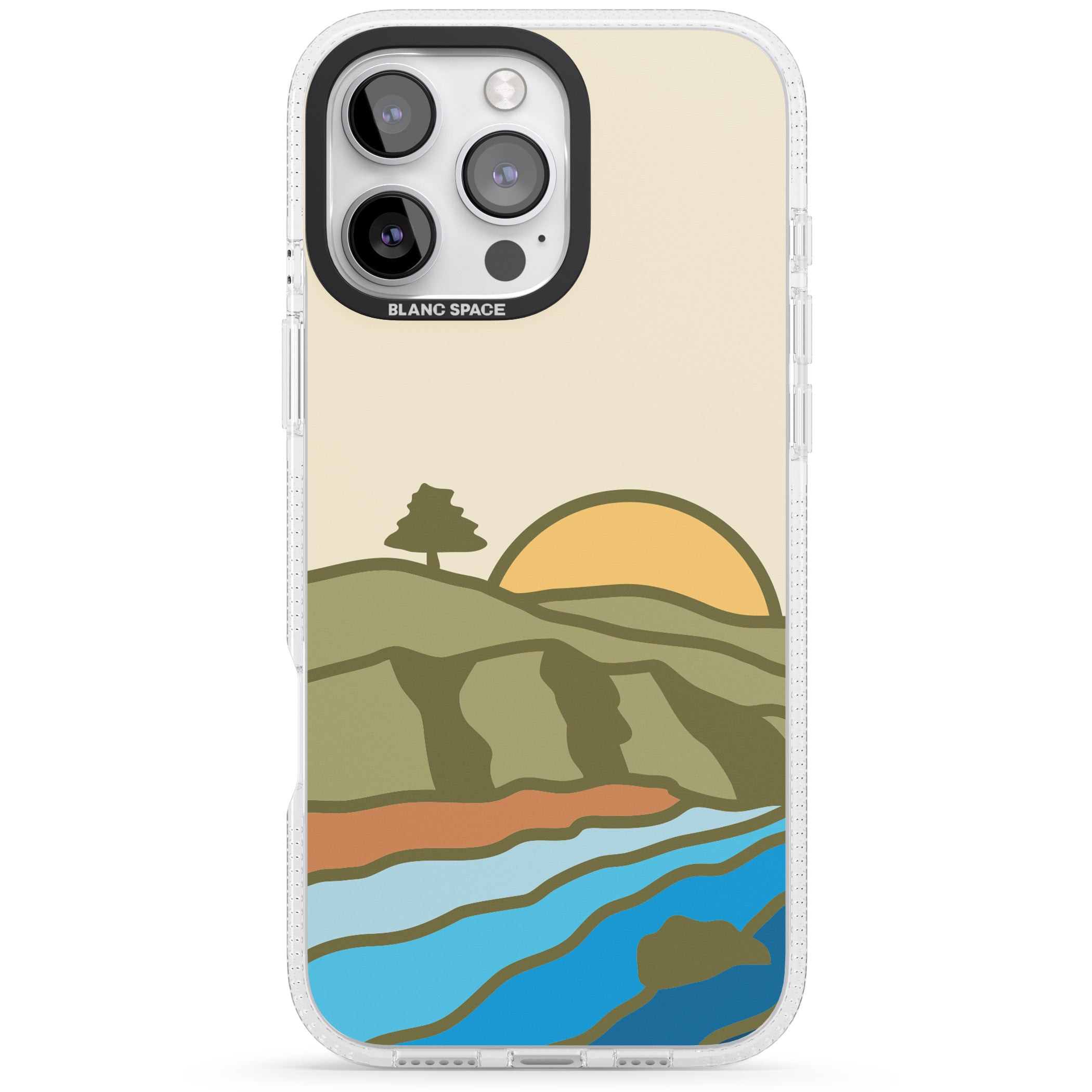North Sunset iPhone 16 Pro Max / 16 Pro Clear Case Impact Air - Blanc Space