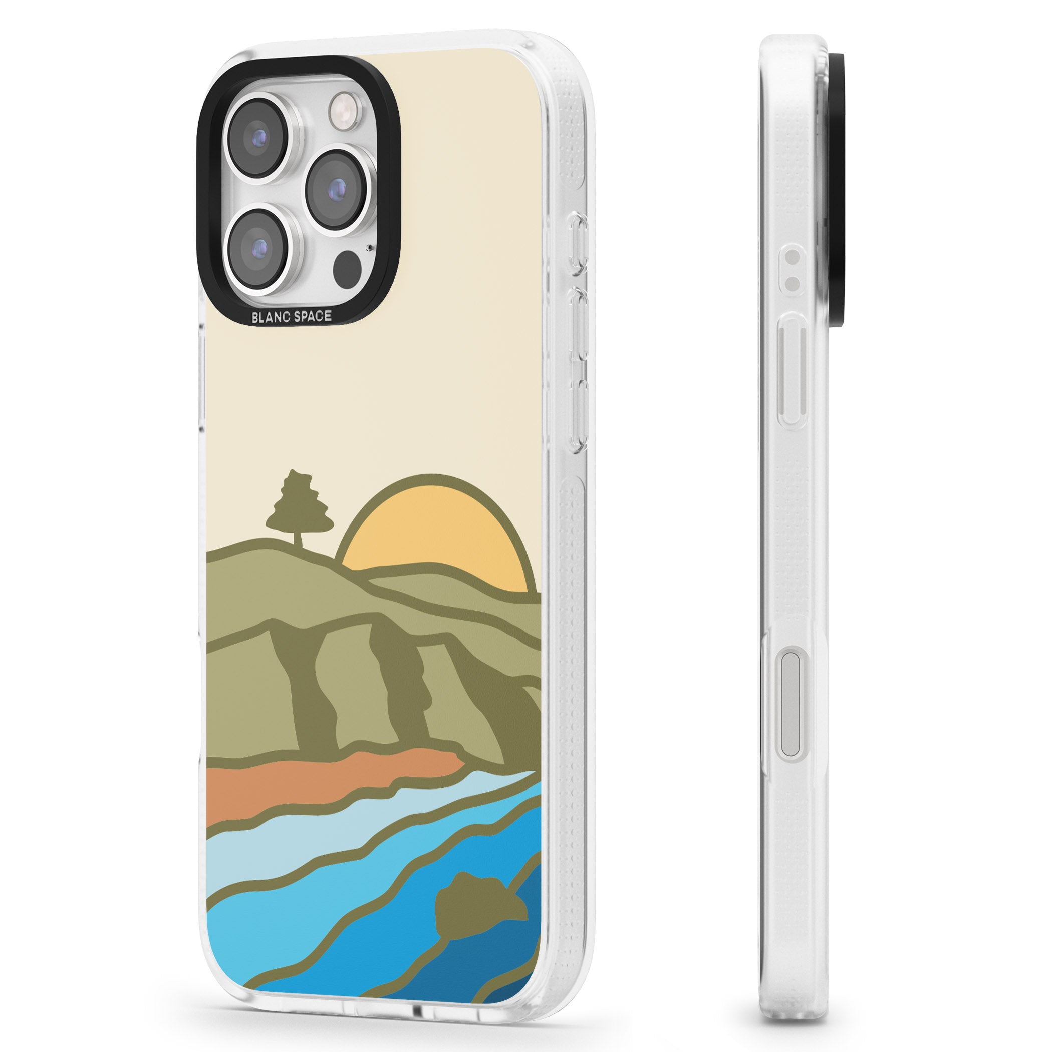 North Sunset iPhone 16 Pro Max / 16 Pro Clear Case Impact Air - Blanc Space