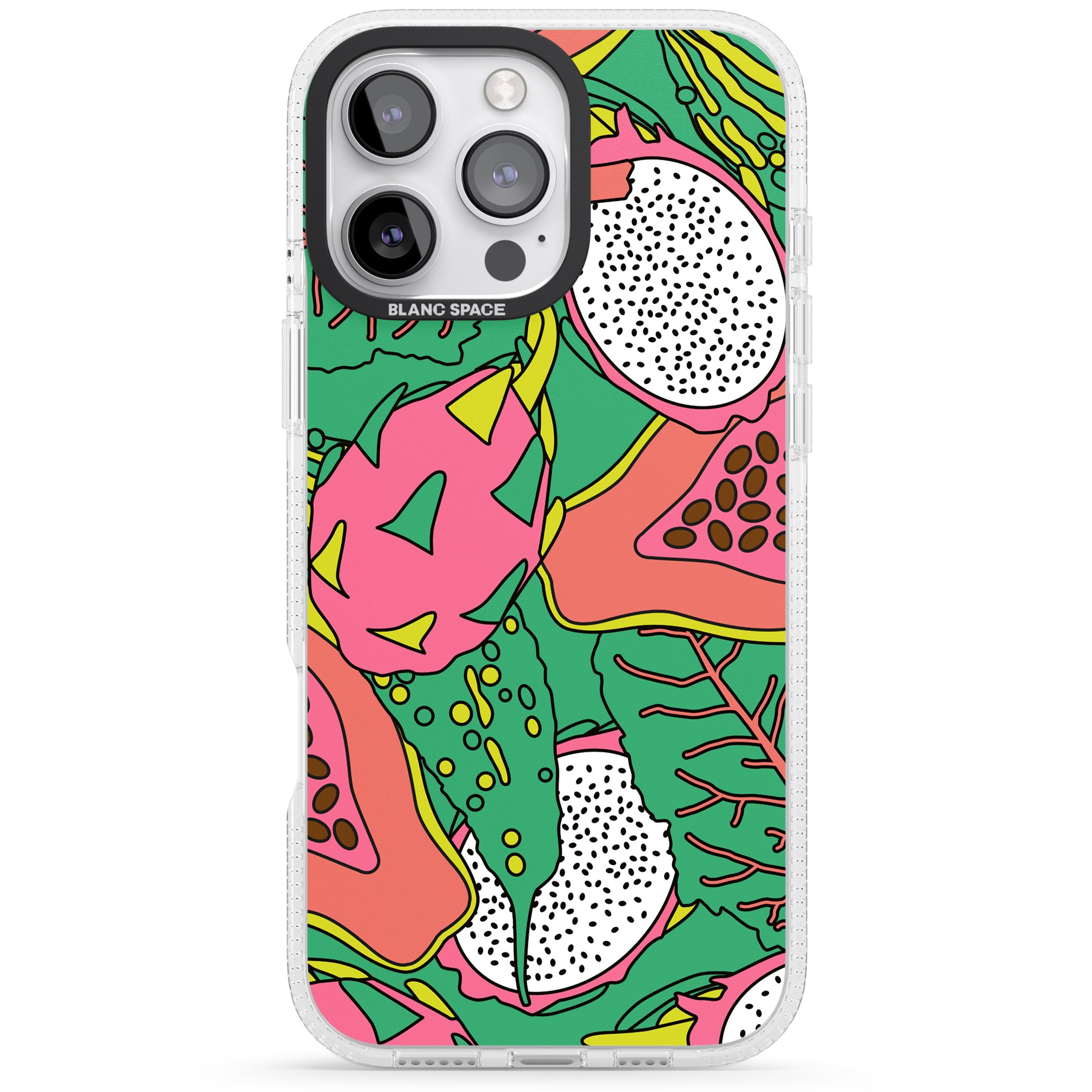 Psychedelic Salad iPhone 16 Pro Max / 16 Pro Clear Case Impact Air - Blanc Space