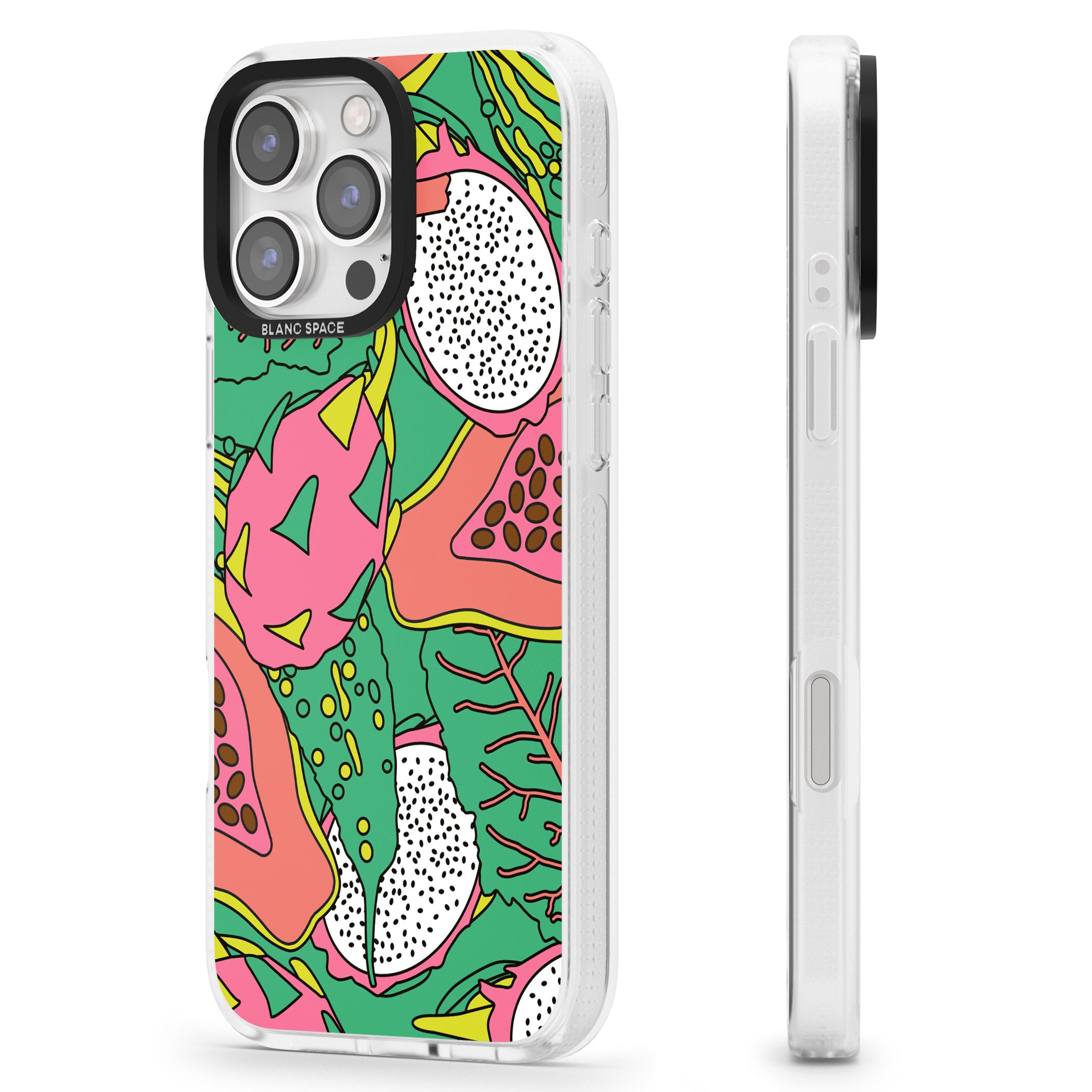 Psychedelic Salad iPhone 16 Pro Max / 16 Pro Clear Case Impact Air - Blanc Space