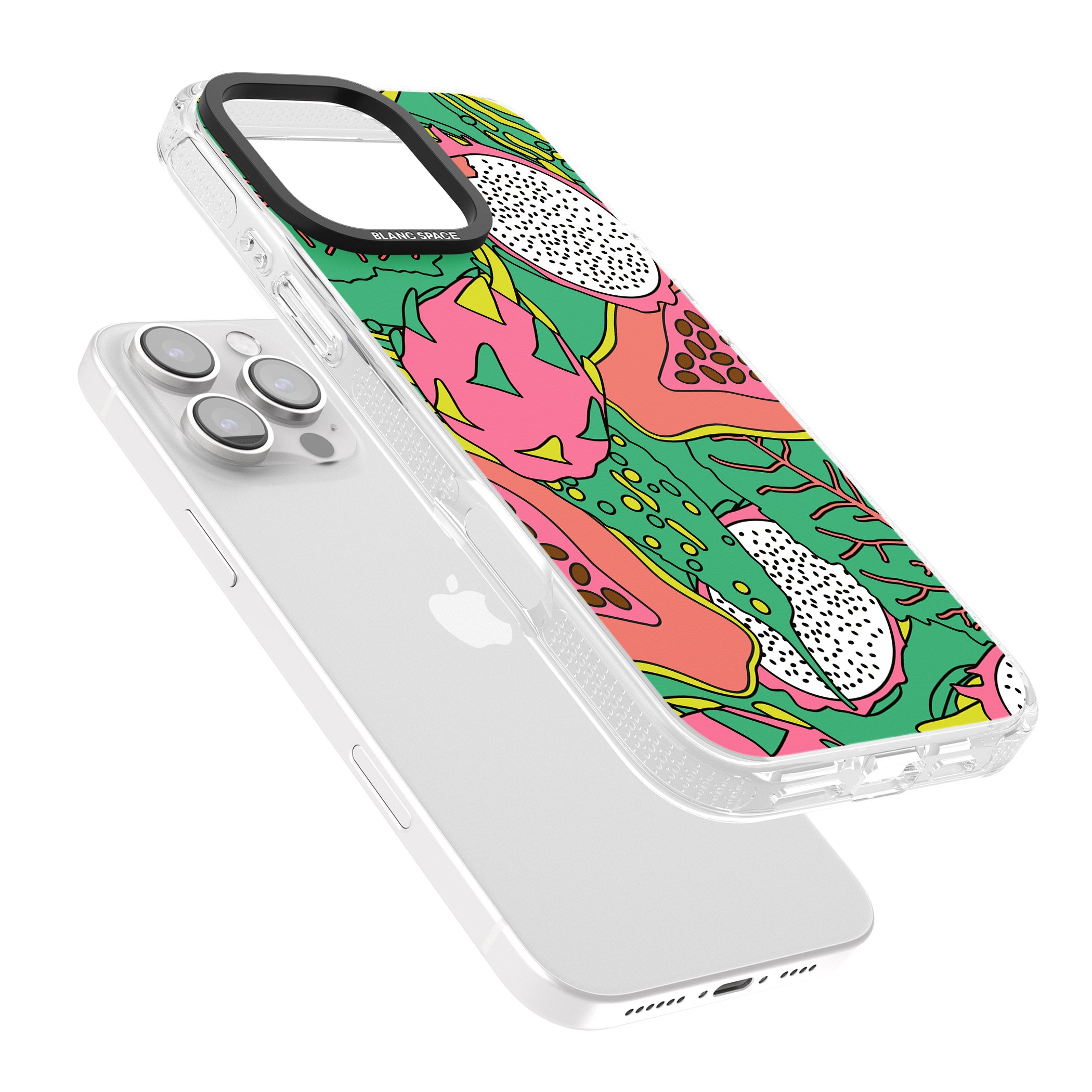 Psychedelic Salad iPhone 16 Pro Max / 16 Pro Clear Case Impact Air - Blanc Space