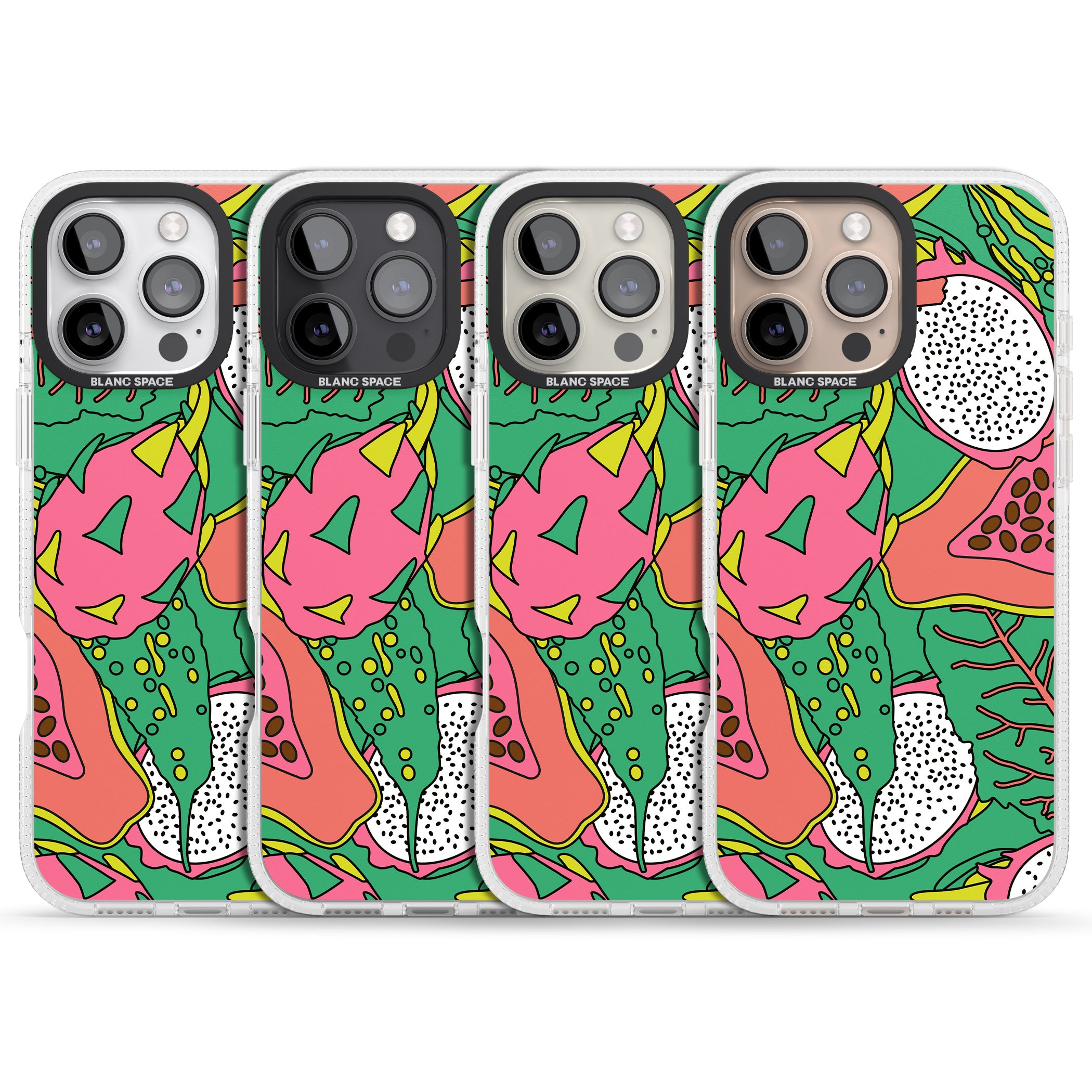 Psychedelic Salad iPhone 16 Pro Max / 16 Pro Clear Case Impact Air - Blanc Space