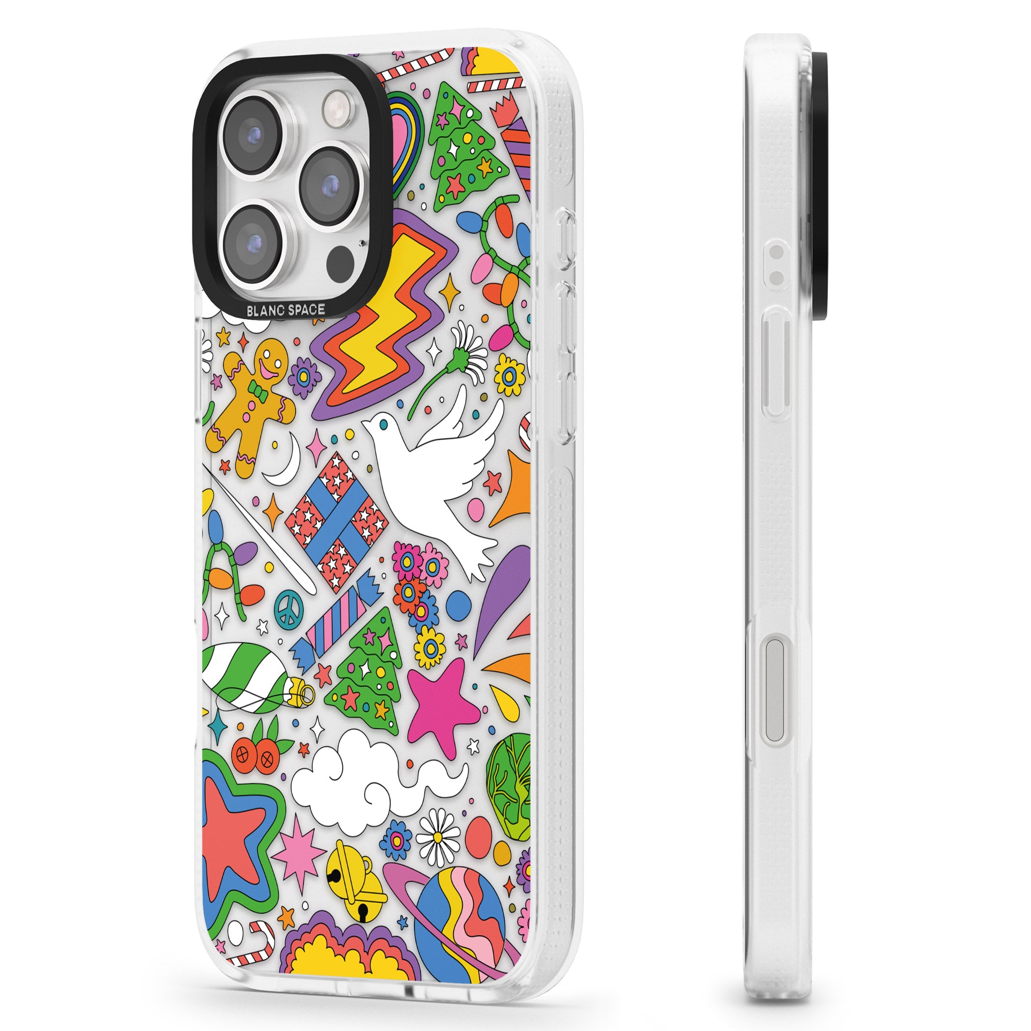 Whimsical Wonderland iPhone 16 Pro Max / 16 Pro Clear Case Impact Air - Blanc Space