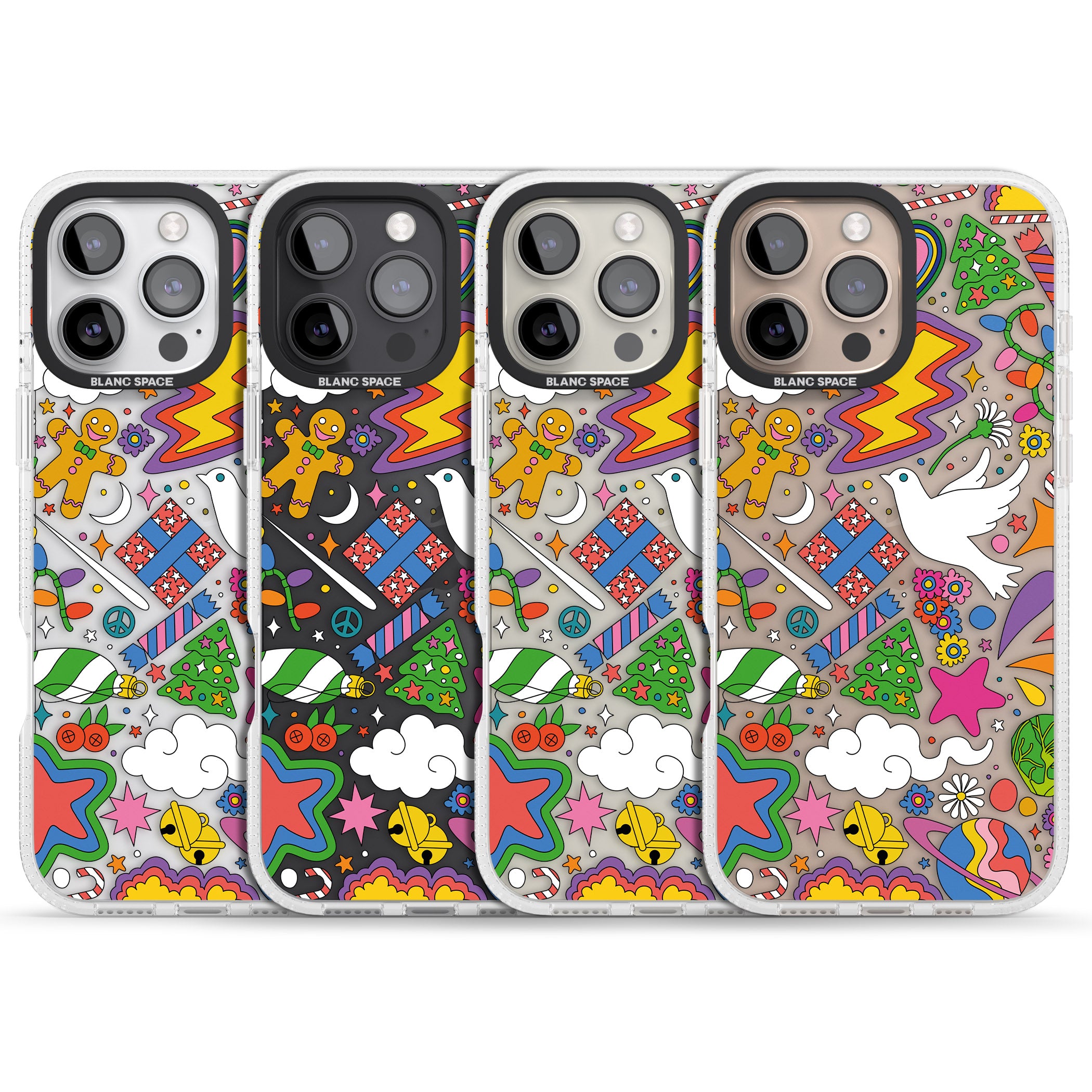 Whimsical Wonderland iPhone 16 Pro Max / 16 Pro Clear Case Impact Air - Blanc Space