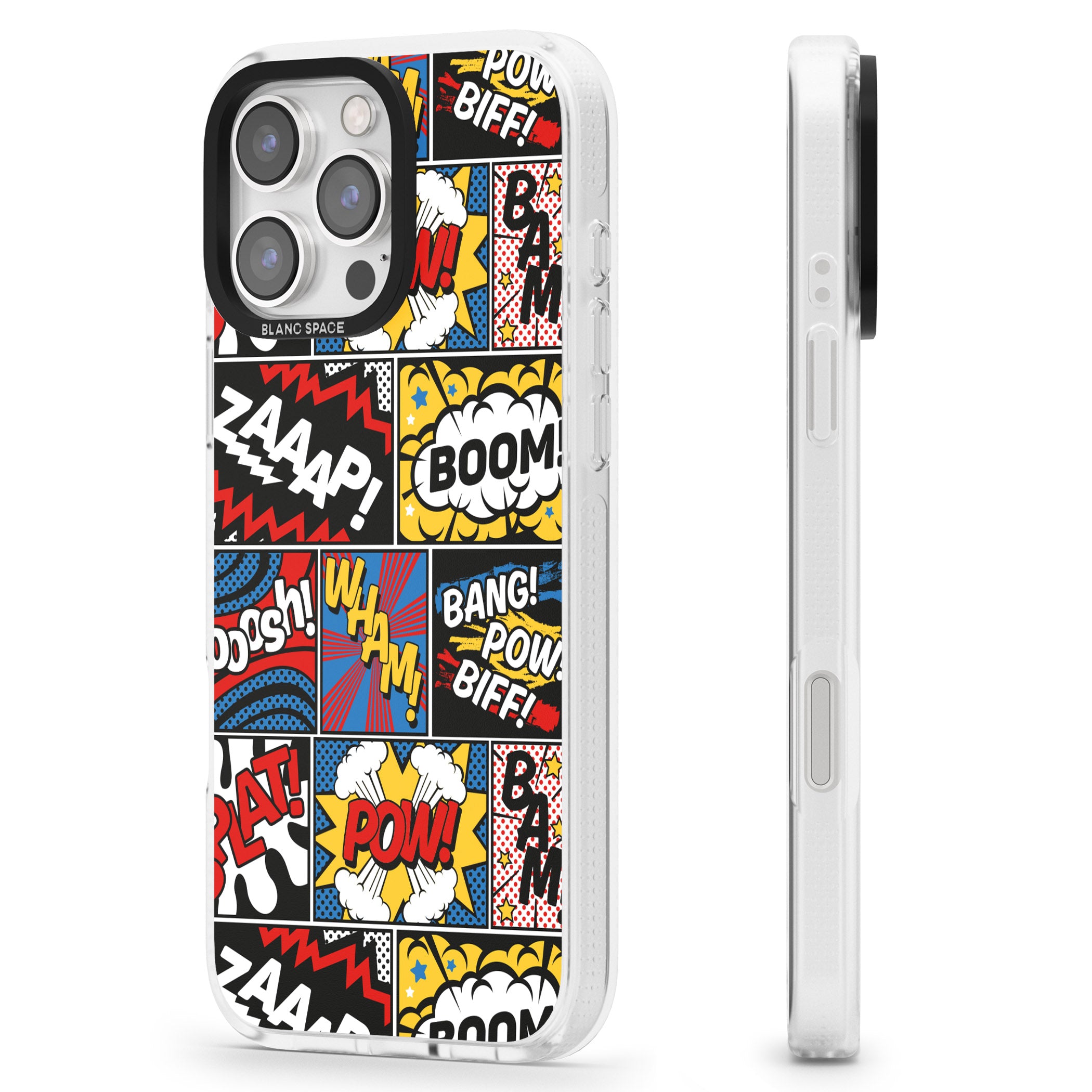 Onomatopoeia iPhone 16 Pro Max / 16 Pro Clear Case Impact Air - Blanc Space