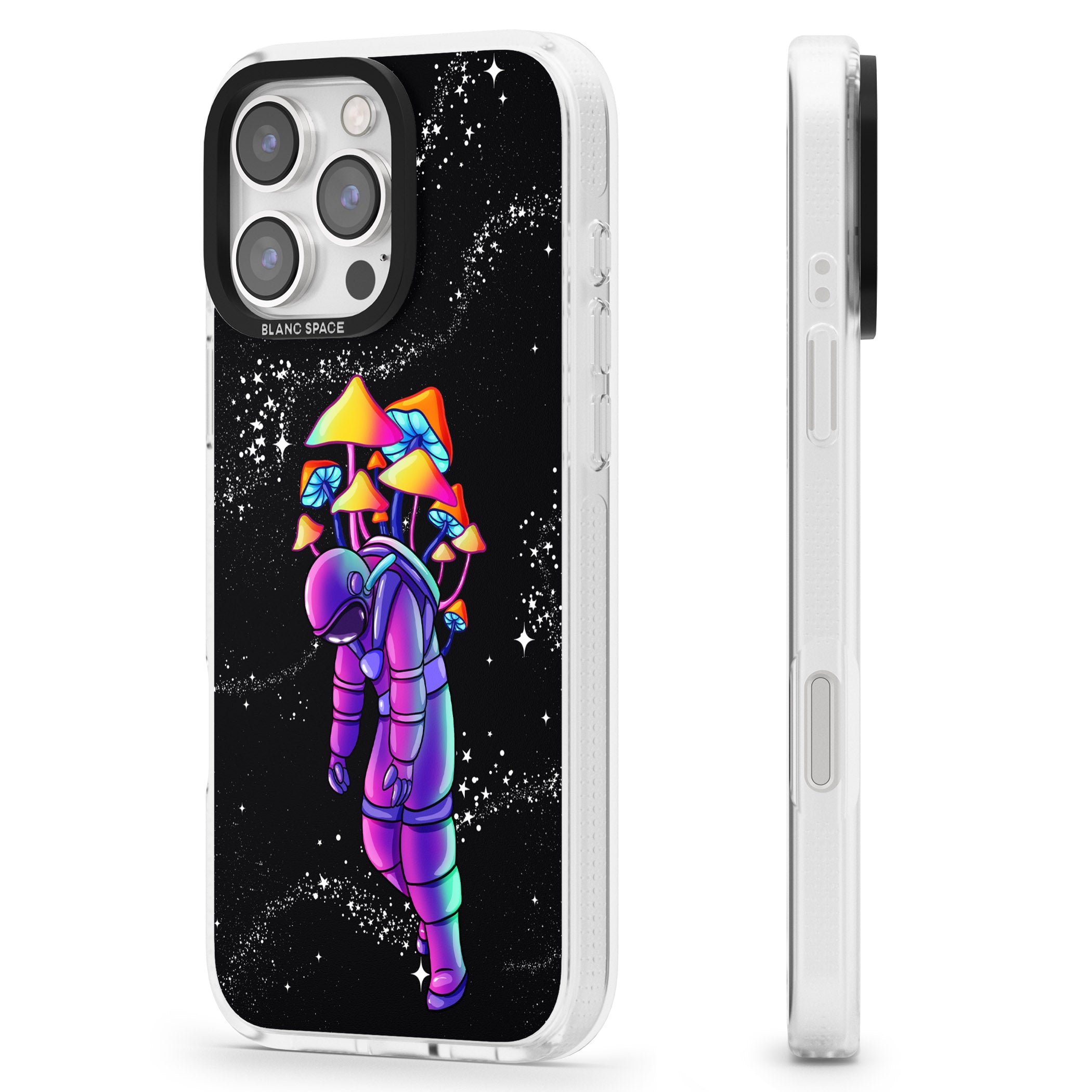 Space Mutation iPhone 16 Pro Max / 16 Pro Clear Case Impact Air - Blanc Space