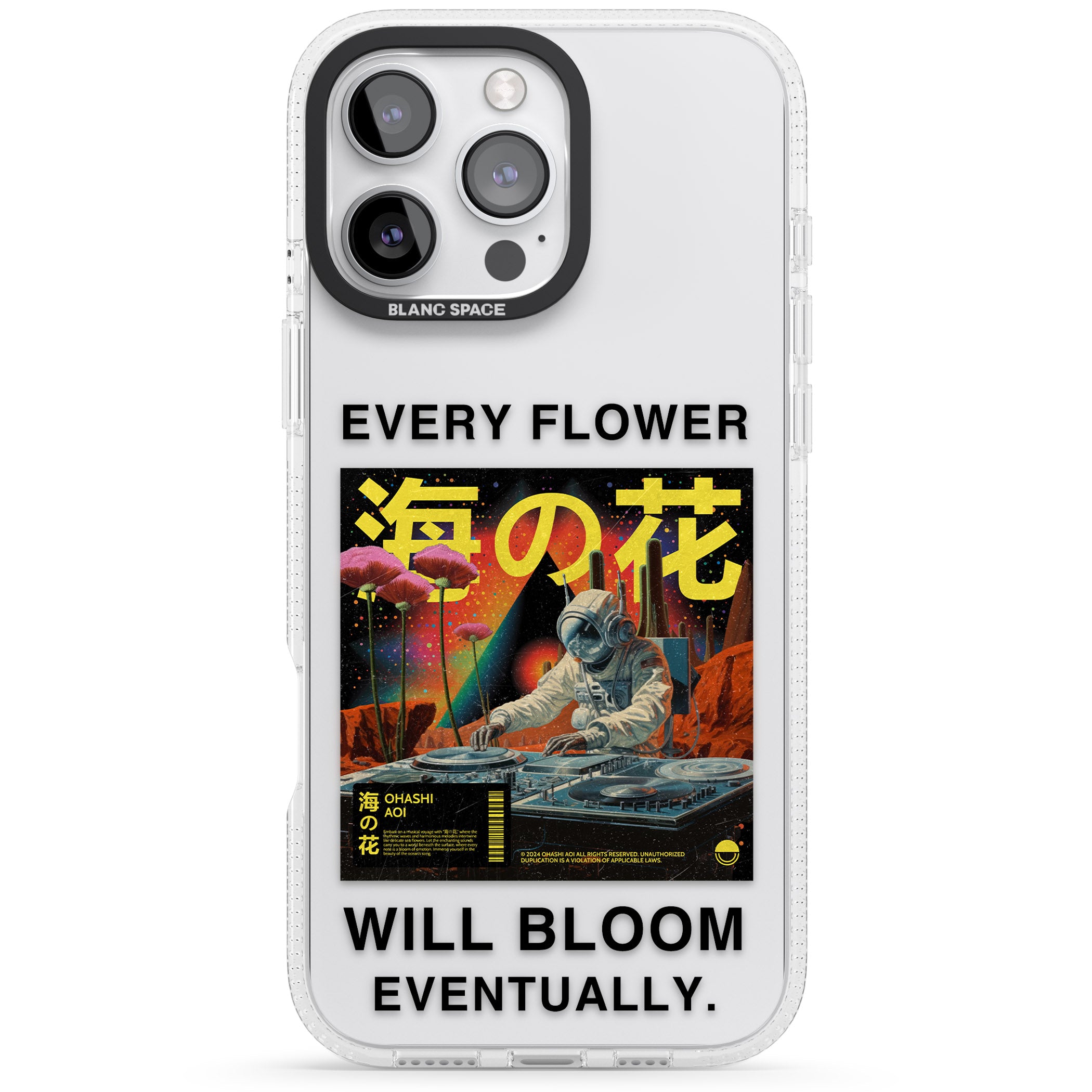 Every Flower Will Bloom Eventually iPhone 16 Pro Max / 16 Pro Clear Case Impact Air - Blanc Space