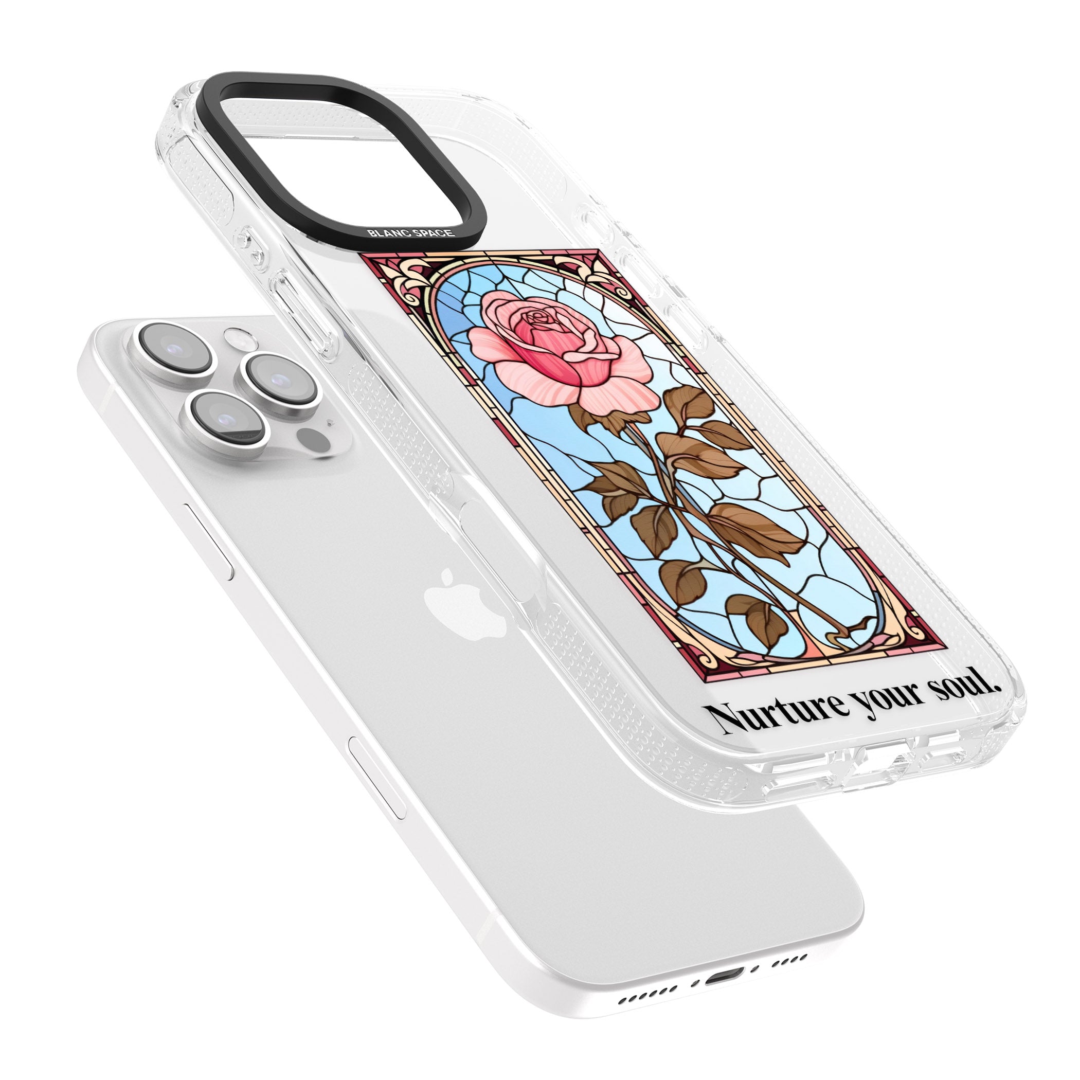 Nurture your soul iPhone 16 Pro Max / 16 Pro Clear Case Impact Air - Blanc Space