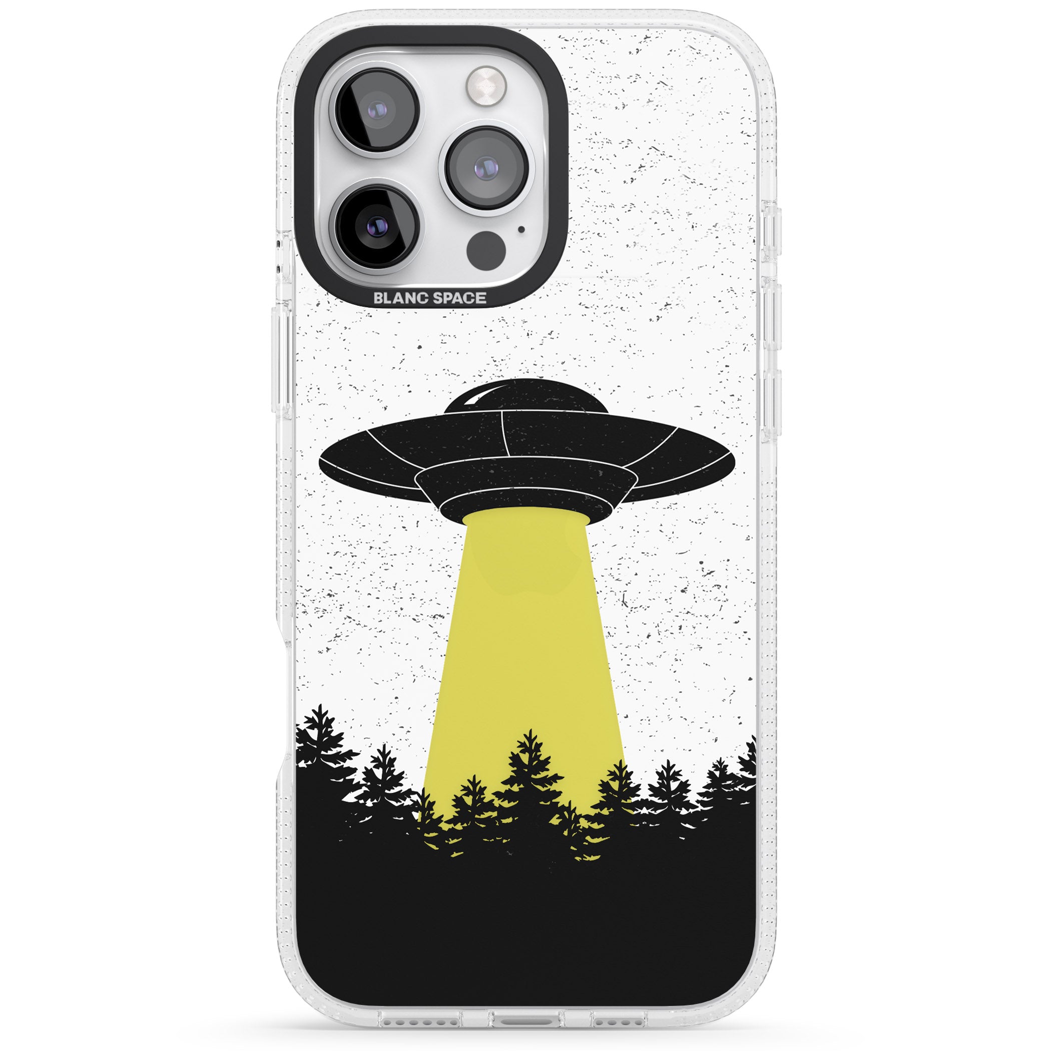Alien Abduction iPhone 16 Pro Max / 16 Pro Clear Case Impact Air - Blanc Space