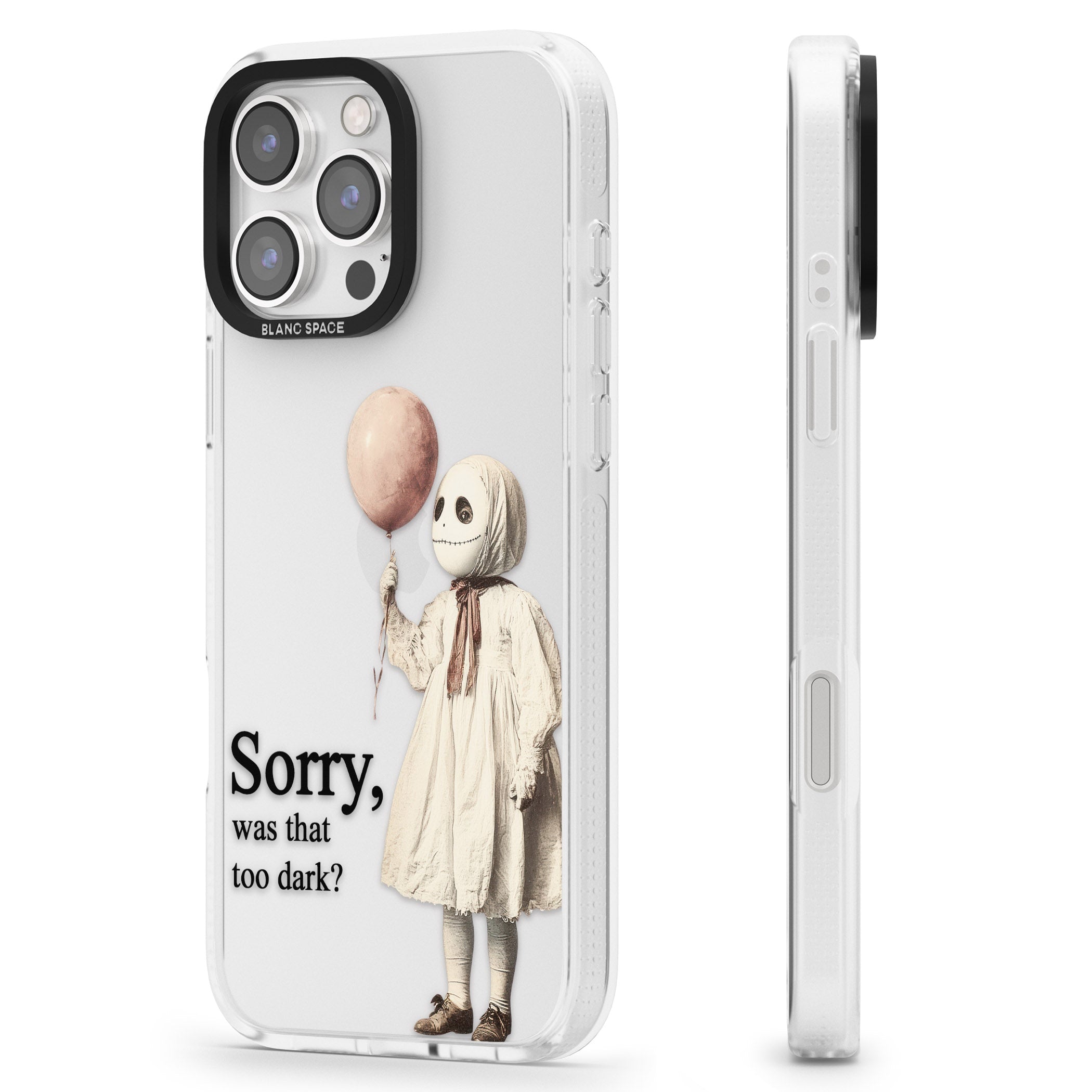 Sorry, Was That Too Dark? iPhone 16 Pro Max / 16 Pro Clear Case Impact Air - Blanc Space