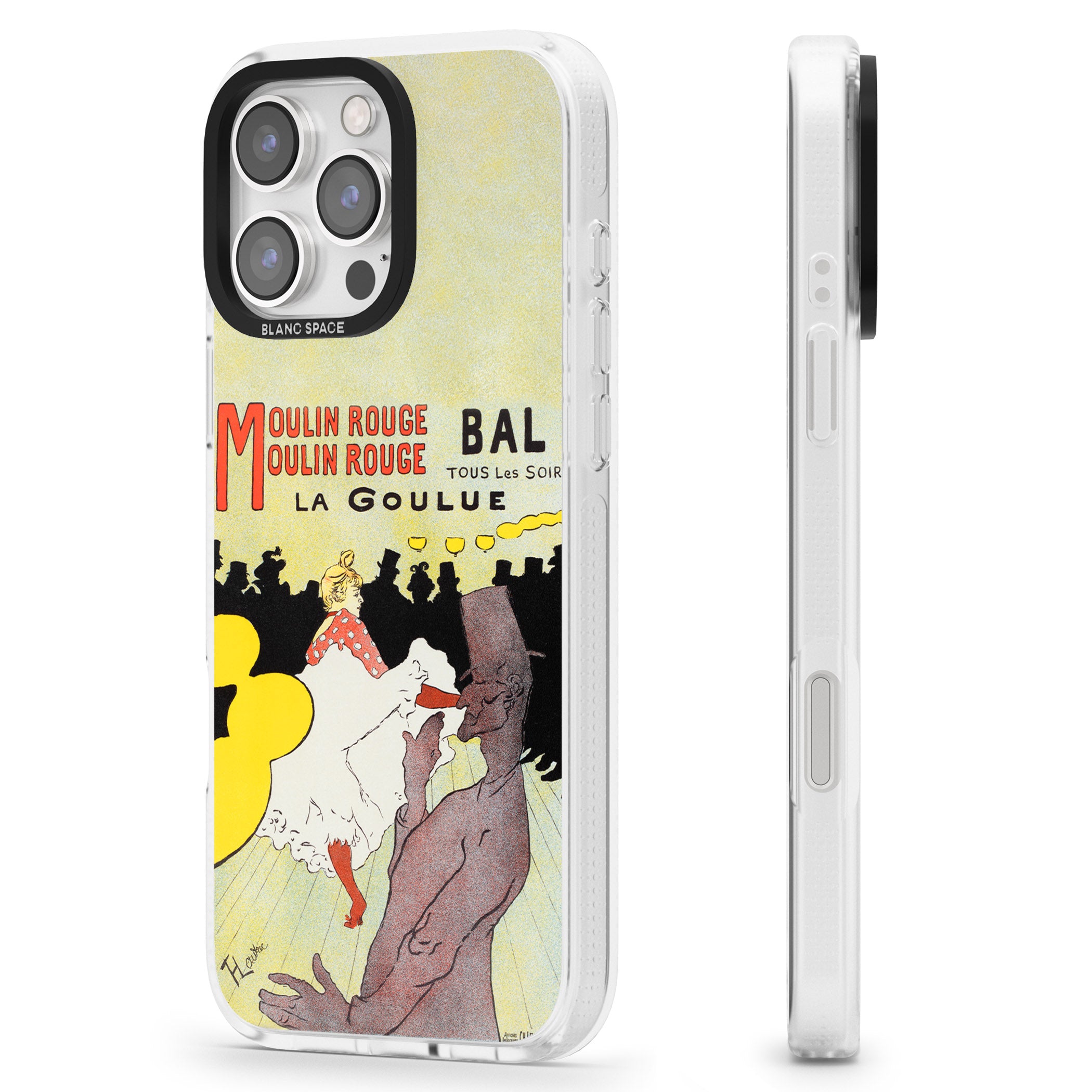 Moulin Rouge Poster iPhone 16 Pro Max / 16 Pro Clear Case Impact Air - Blanc Space