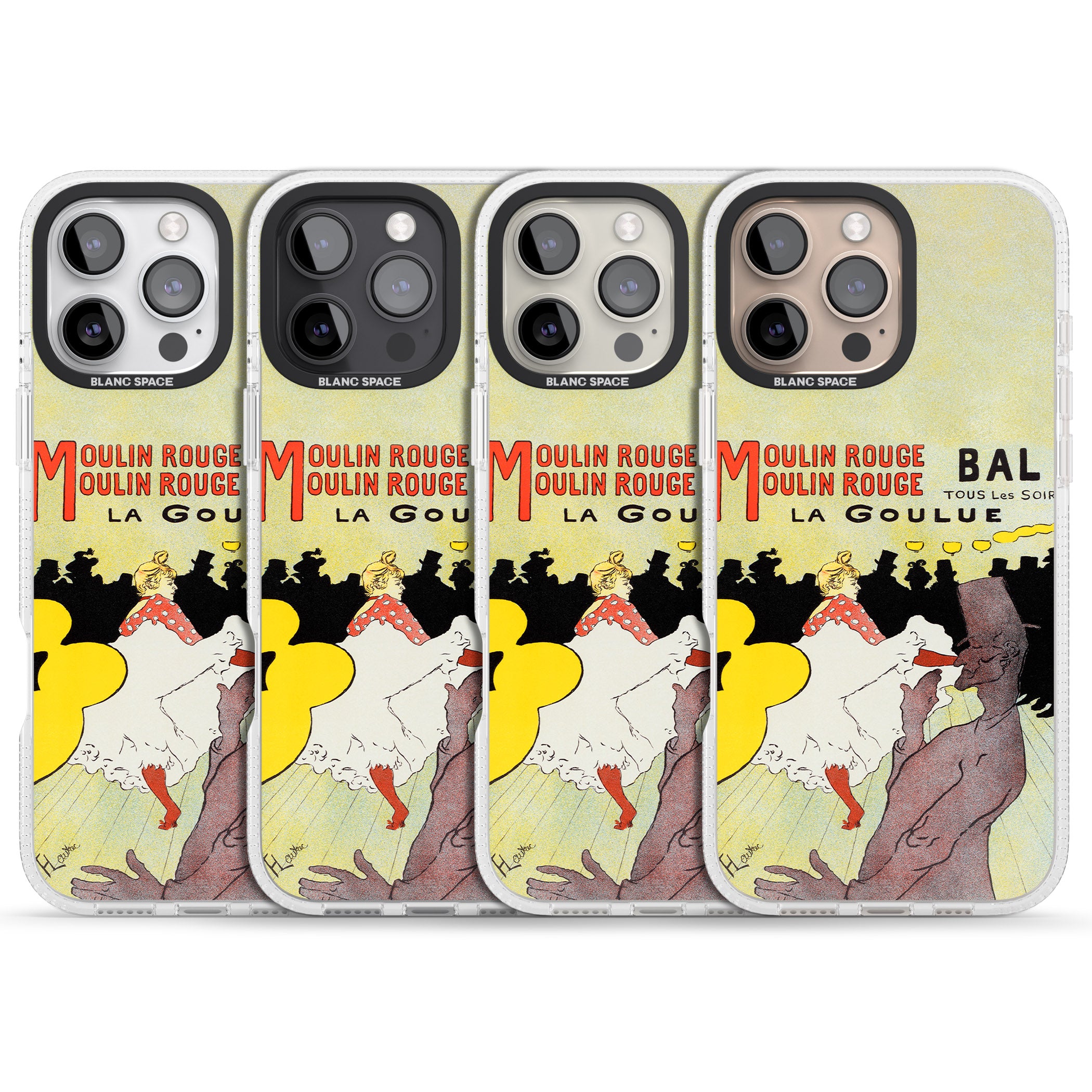 Moulin Rouge Poster iPhone 16 Pro Max / 16 Pro Clear Case Impact Air - Blanc Space
