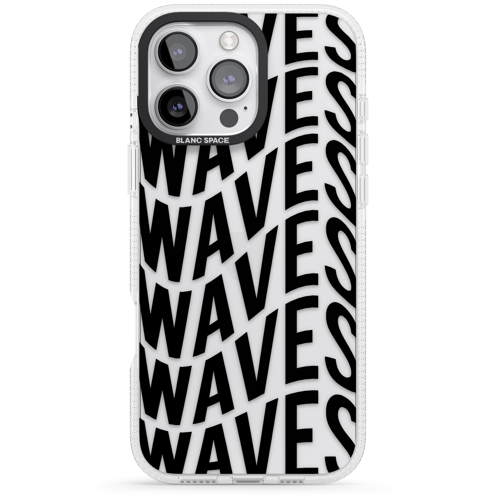 WAVES iPhone 16 Pro Max / 16 Pro Clear Case Impact Air - Blanc Space