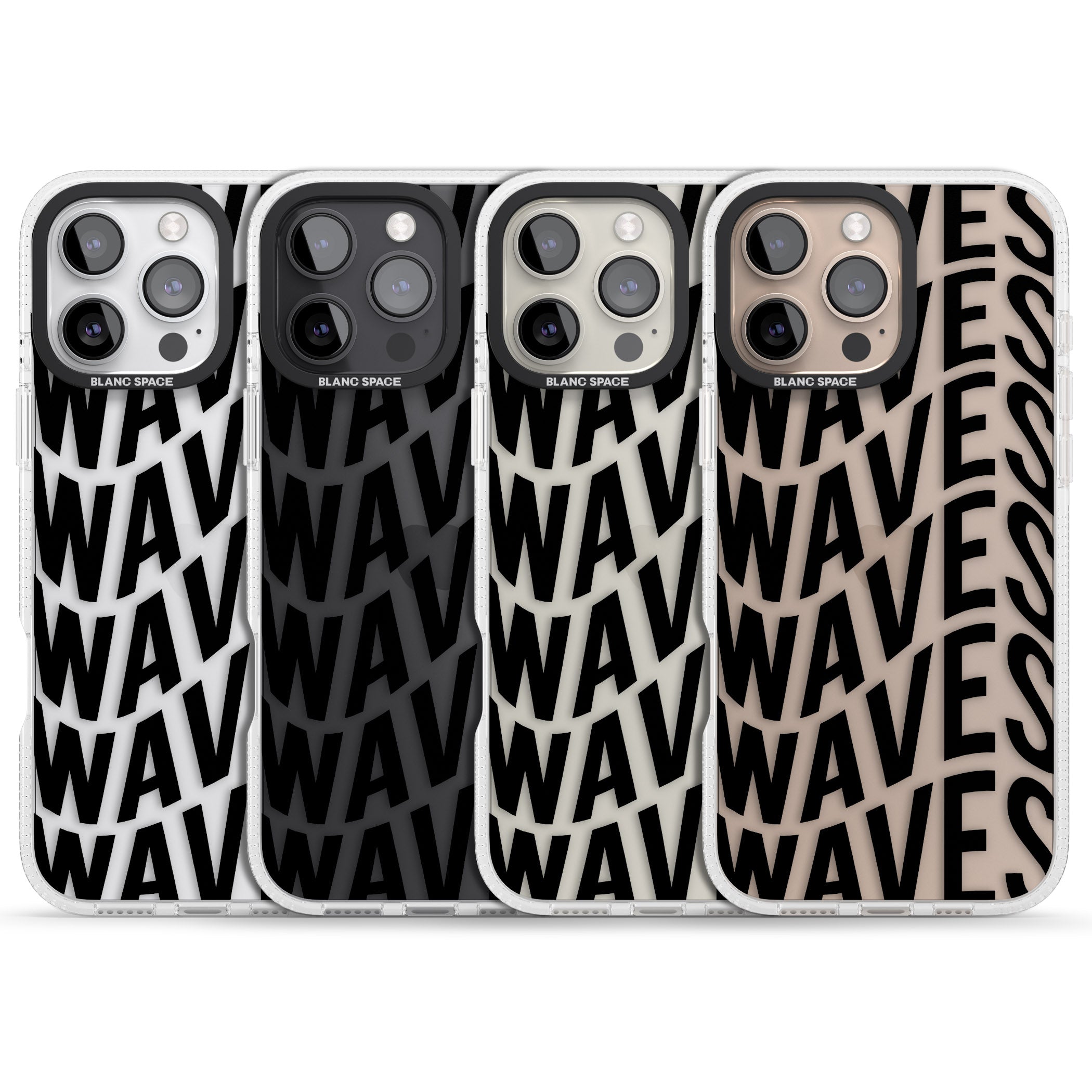 WAVES iPhone 16 Pro Max / 16 Pro Clear Case Impact Air - Blanc Space
