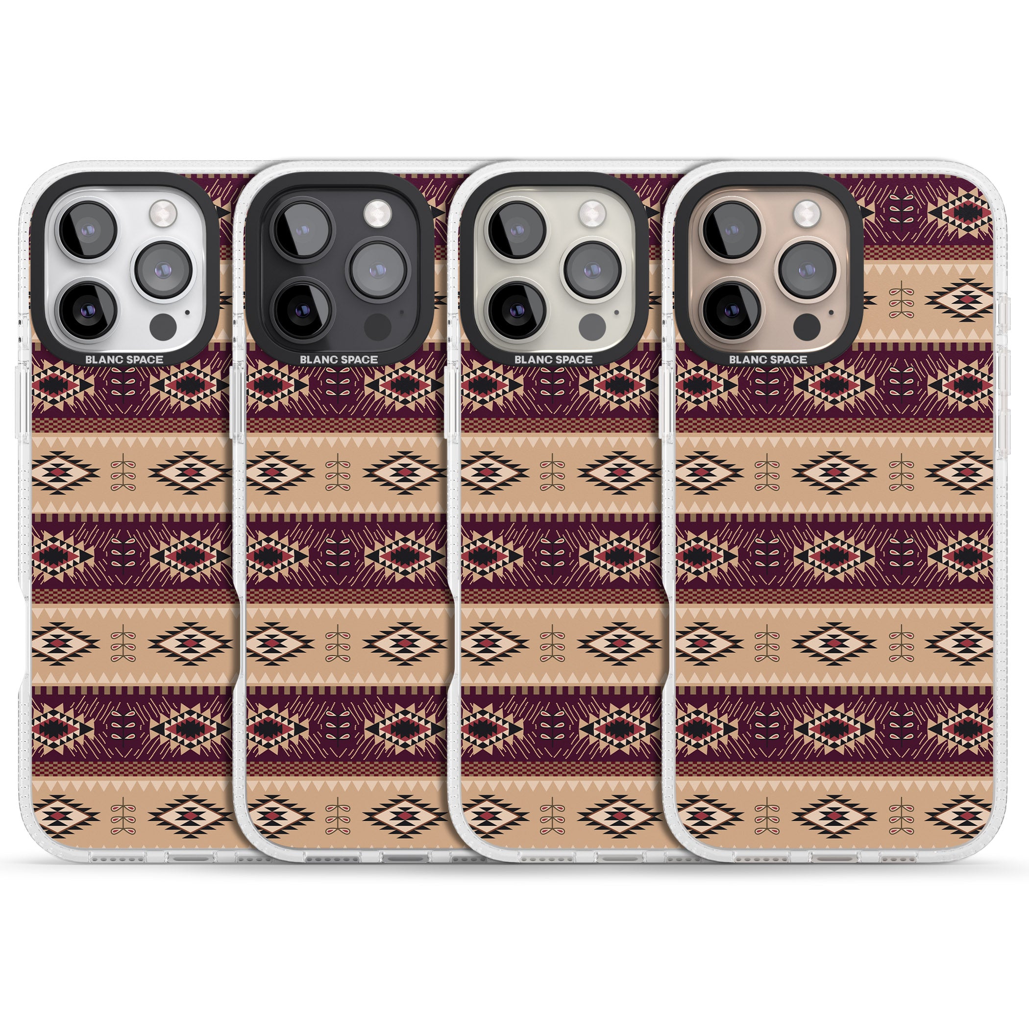 Western Poncho iPhone 16 Pro Max / 16 Pro Clear Case Impact Air - Blanc Space