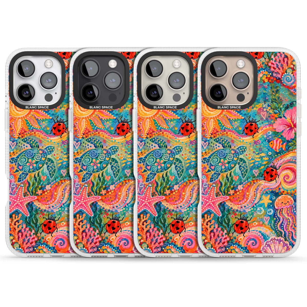 Coral Whimsy for her iPhone case | Clear Case Impact Air case for iPhone 16 Pro, iPhone 16 Pro Max