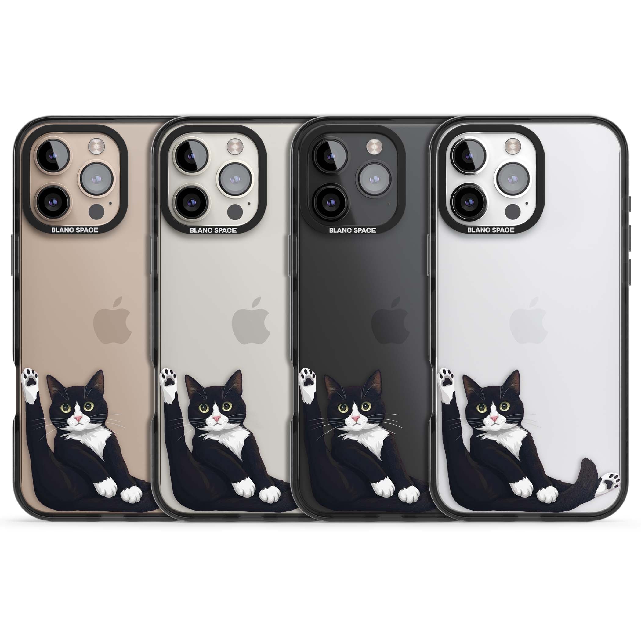 Mid-Groom Cat animals iPhone case | Black Impact case for iPhone 16 Pro, iPhone 16 Pro Max