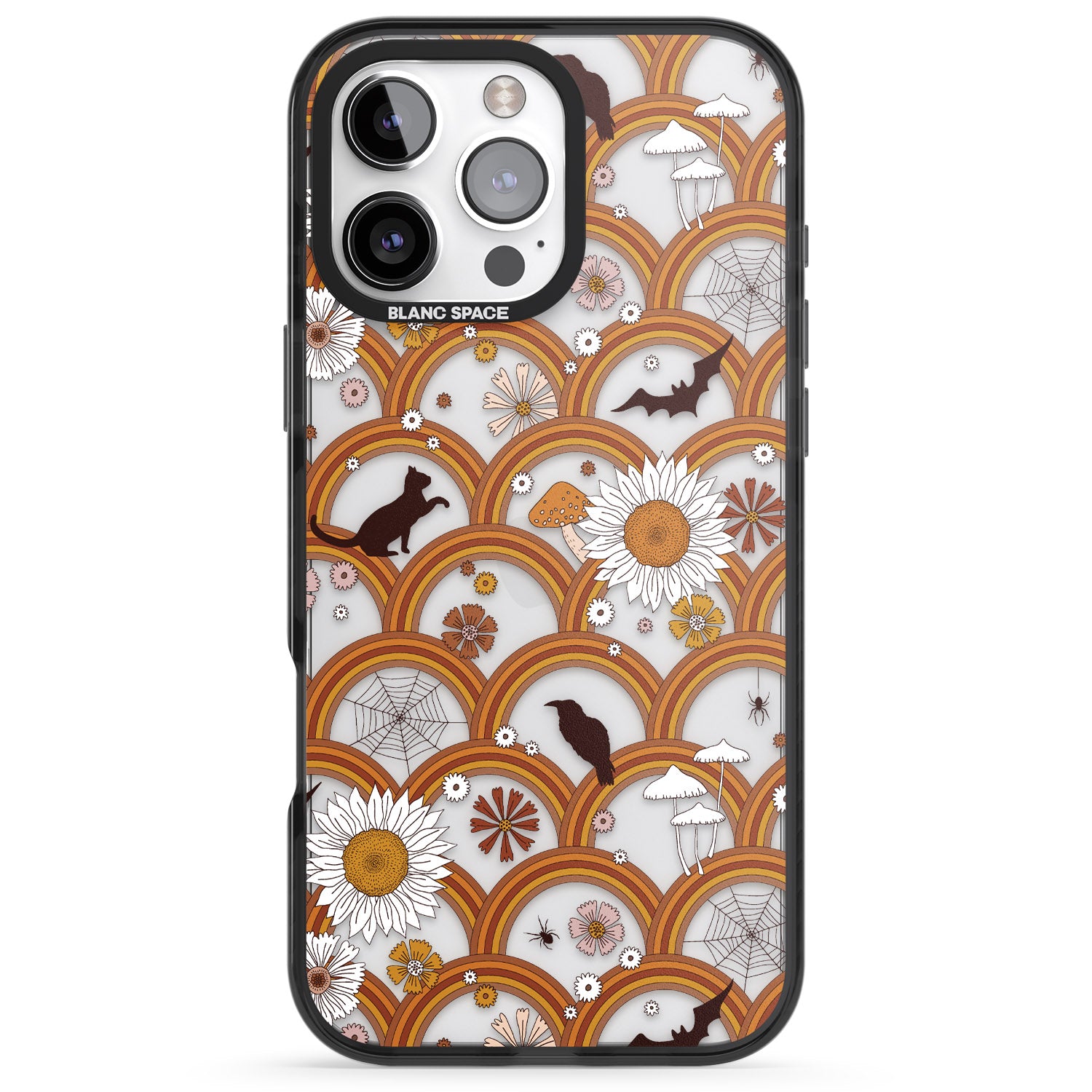 iPhone 16 Pro Max Halloween Rainbows Black Impact Phone Case