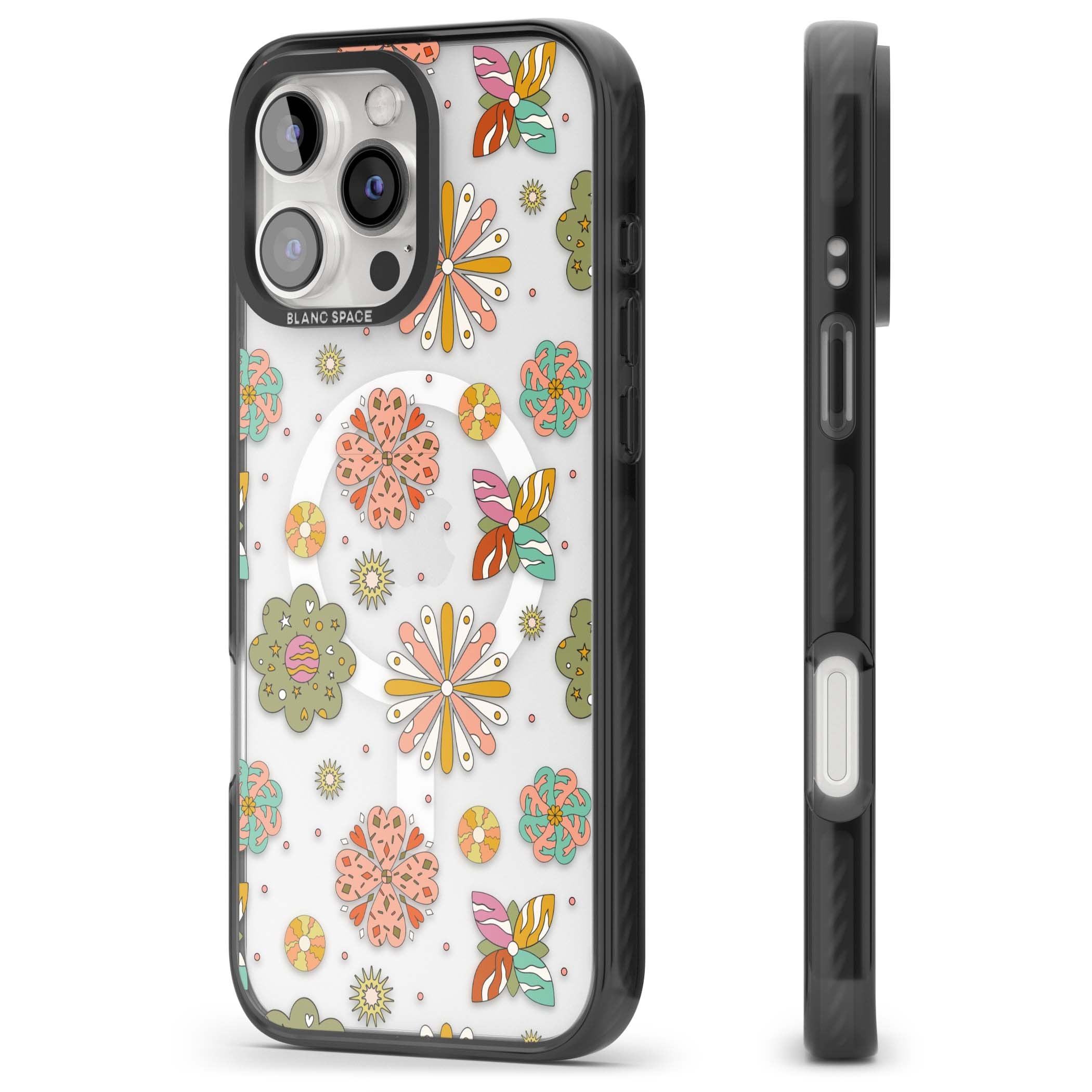 Elevate Your Phone'S Style With This Boho Celestial Sun & Eye Phone Case, Featuring A Mystical Blend Of Suns, All-Seeing Eyes, Butterflies, Stars, And