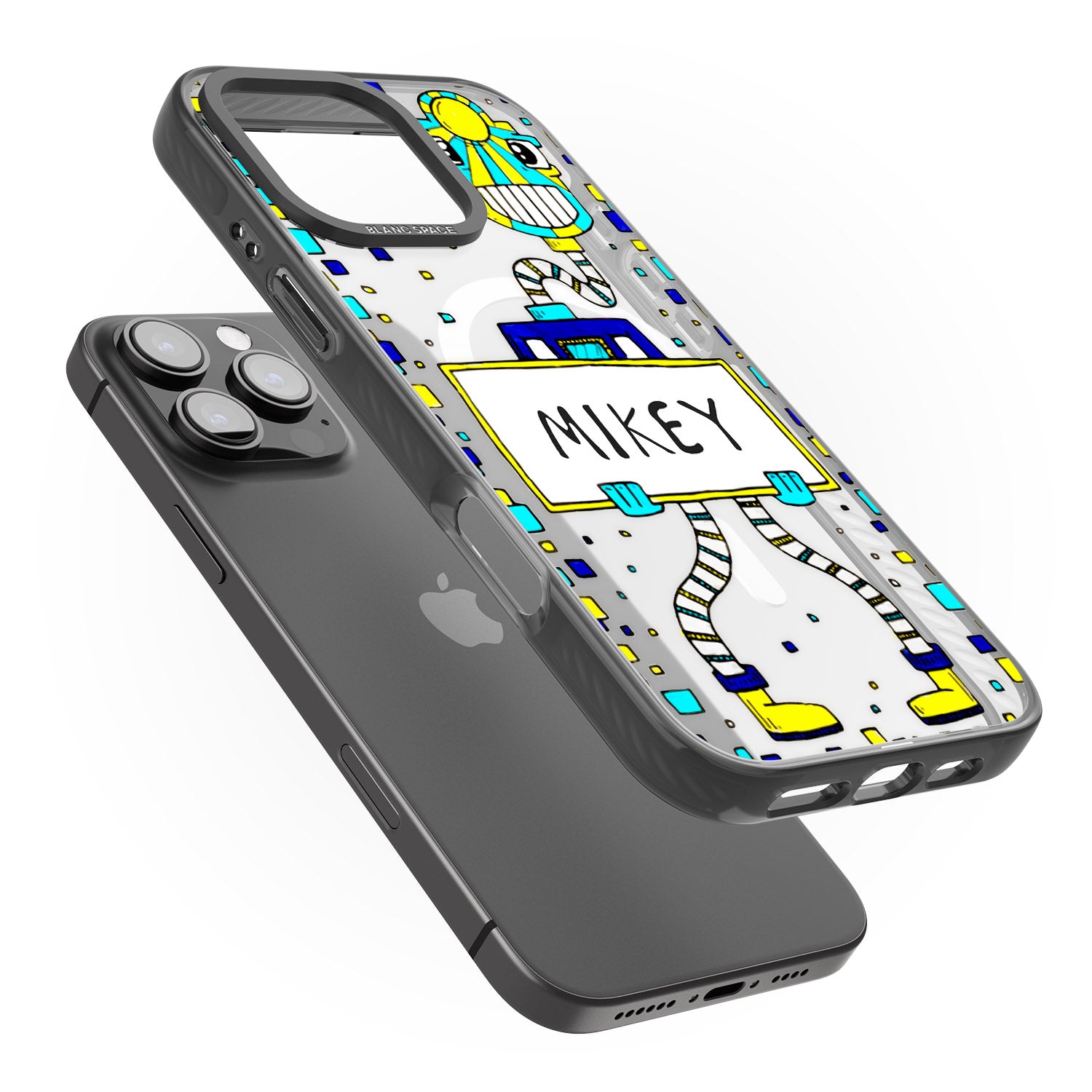 iPhone 16 Pro Max Personalised Tubes Guy Black Impact Phone Case