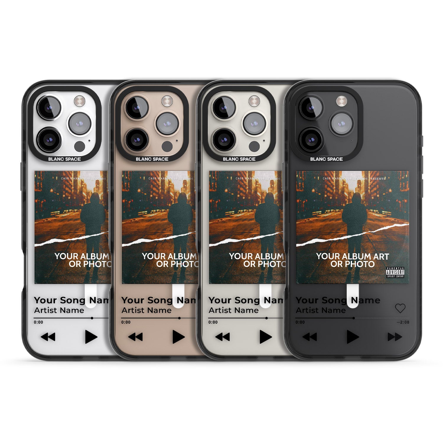 iPhone 16 Pro Max Personalised Album Art Black Impact Phone Case
