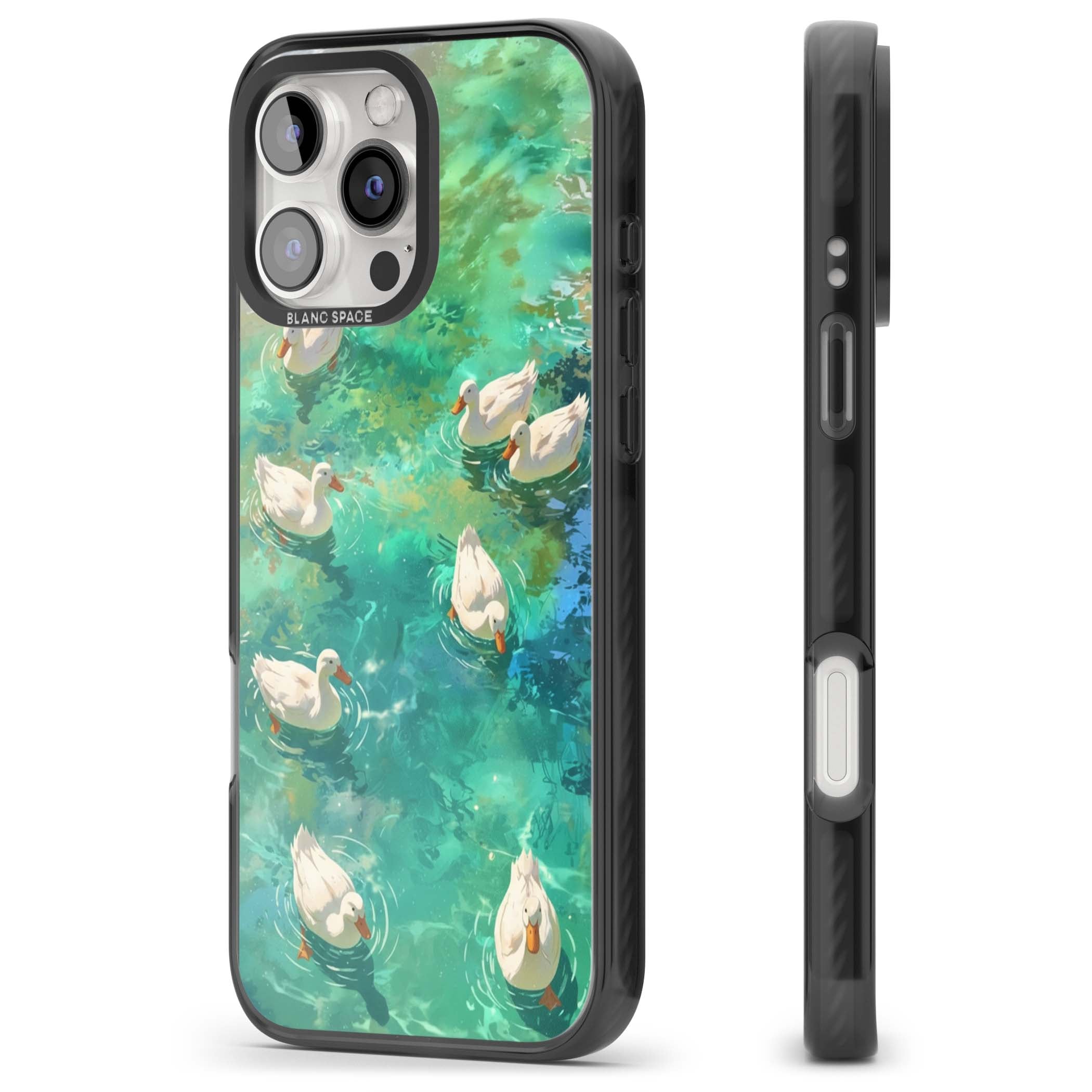 Ducks In The Pond for her iPhone case | Black Impact Magsafe case for iPhone 16 Pro, iPhone 16 Pro Max