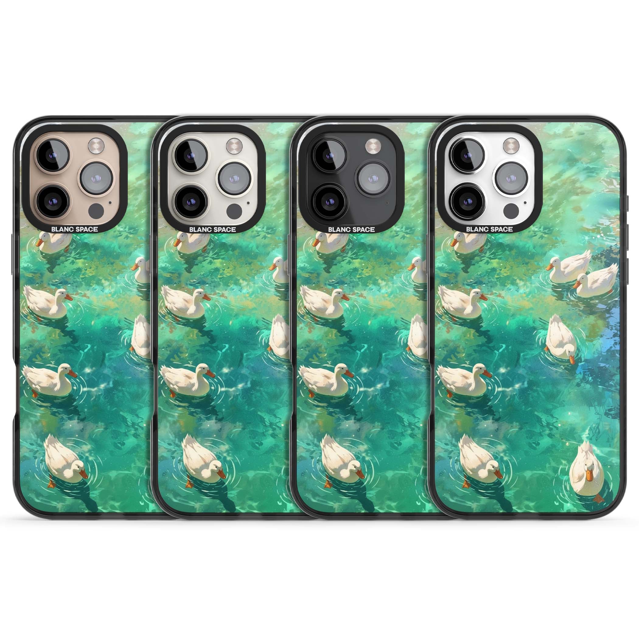 Ducks In The Pond for her iPhone case | Black Impact Magsafe case for iPhone 16 Pro, iPhone 16 Pro Max