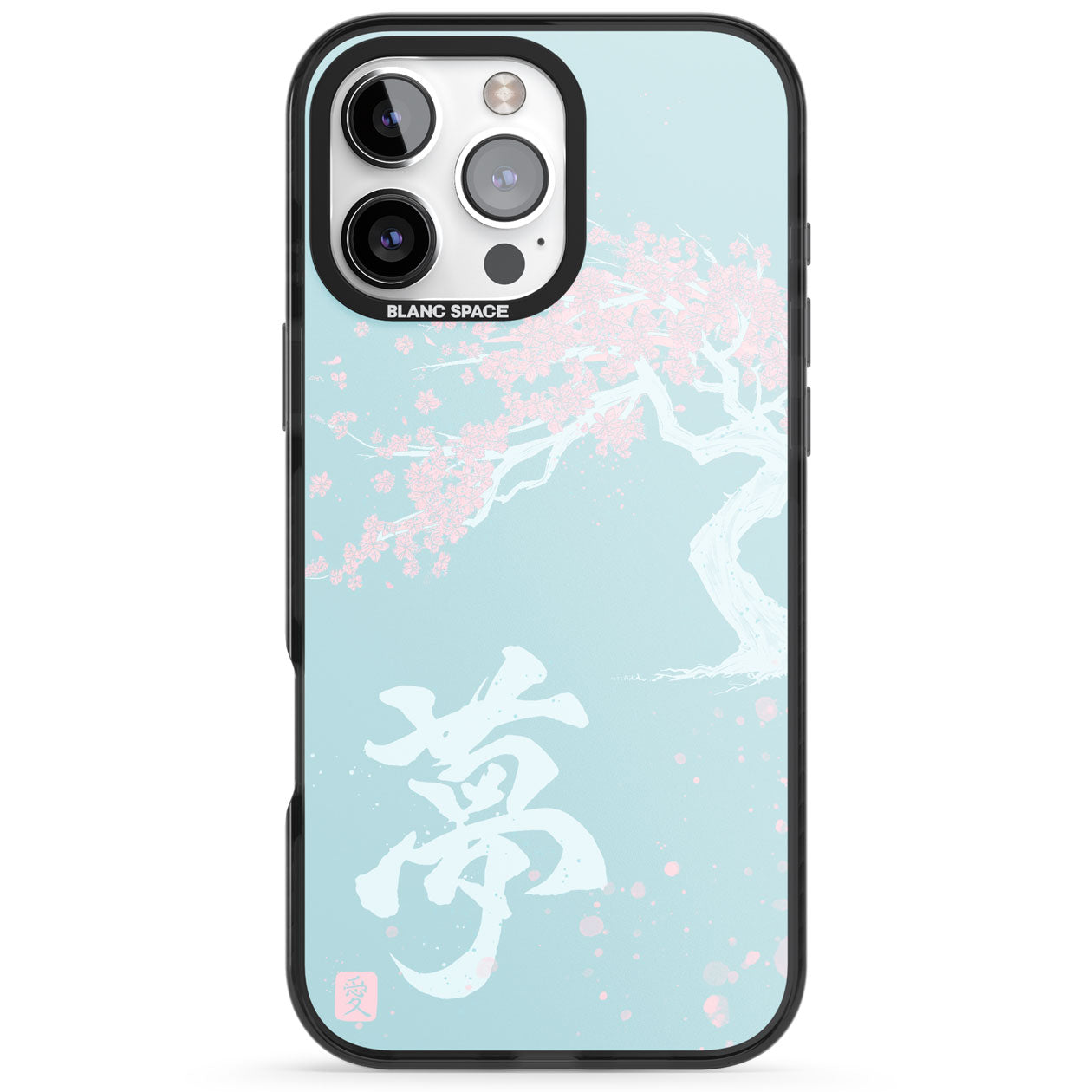 Dreams & Cherry Blossom Black Impact Magsafe Phone Case for iPhone 16 Pro, iPhone 16 Pro Max