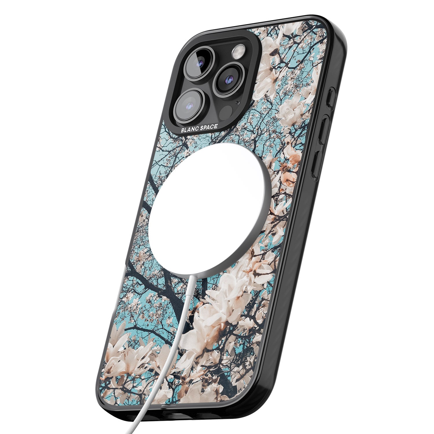 iPhone 16 Pro Max Magnolia Tree Photograph Black Impact Phone Case