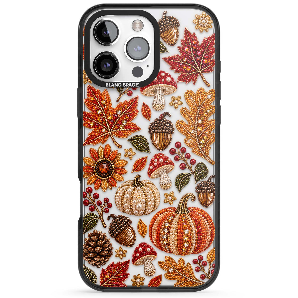 Beaded Autumn iPhone case | Black Impact case for iPhone 16 Pro, iPhone 16 Pro Max