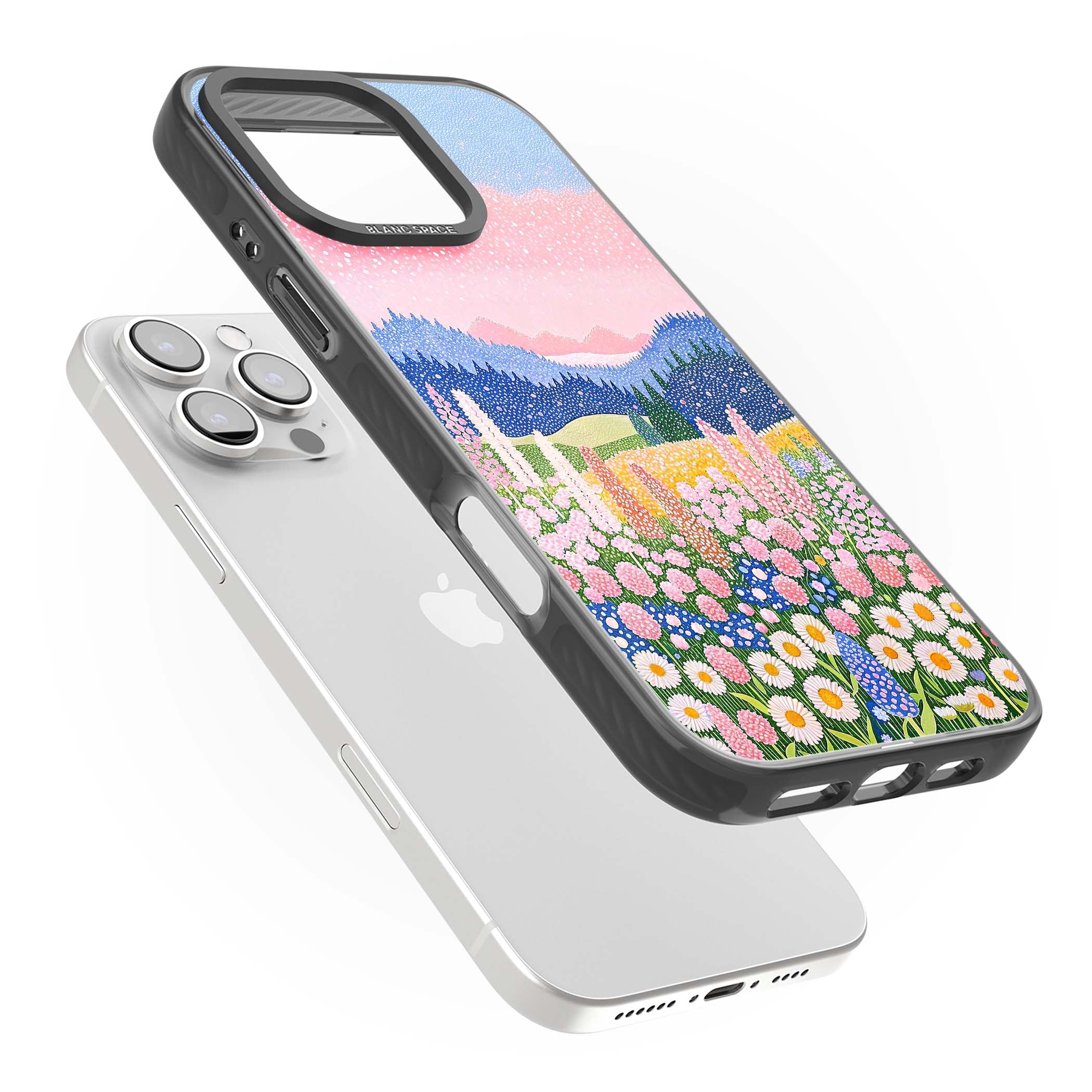 Valley Horizon cottagecore iPhone case | Black Impact case for iPhone 16 Pro, iPhone 16 Pro Max