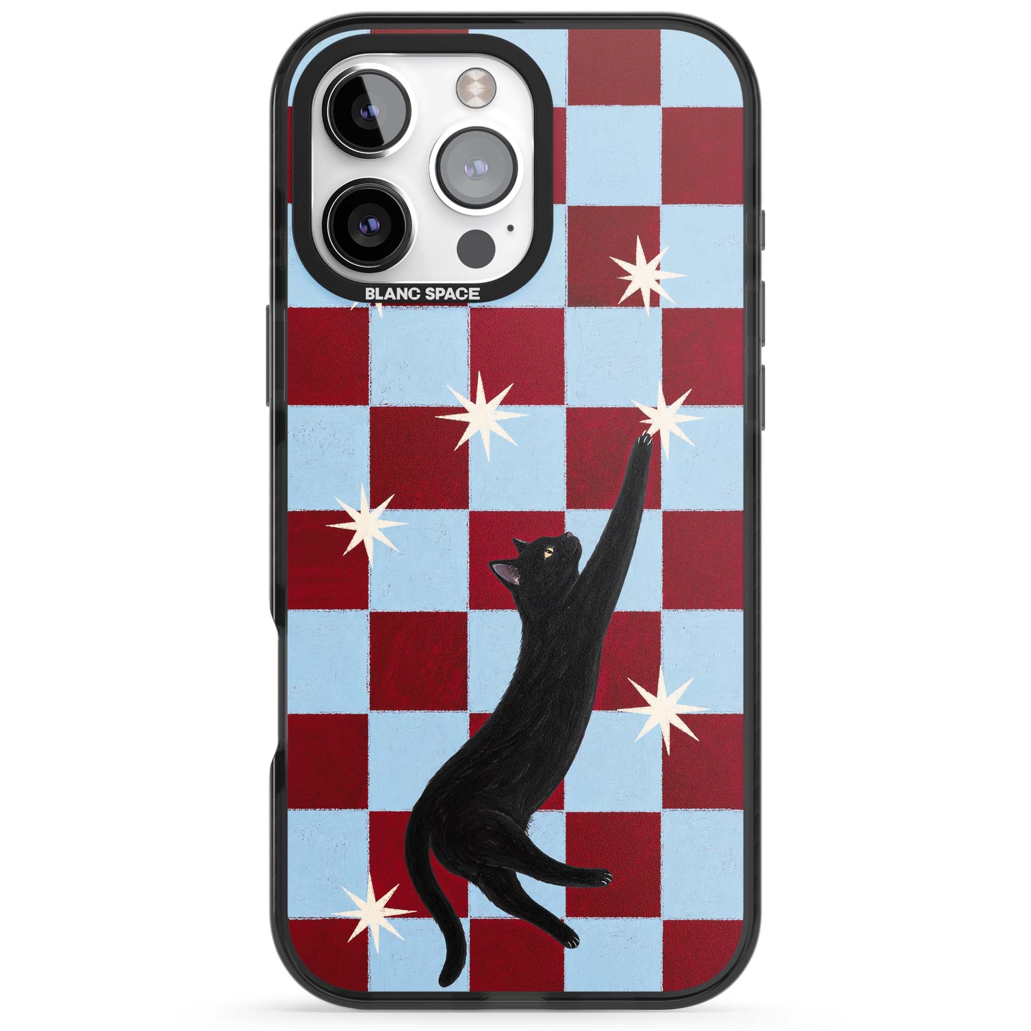 Starlit Kitty animals iPhone case | Black Impact case for iPhone 16 Pro, iPhone 16 Pro Max
