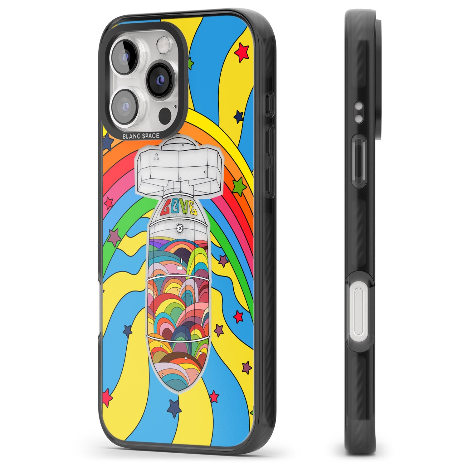 iPhone 16 Pro Max Love Bomb Black Impact Phone Case