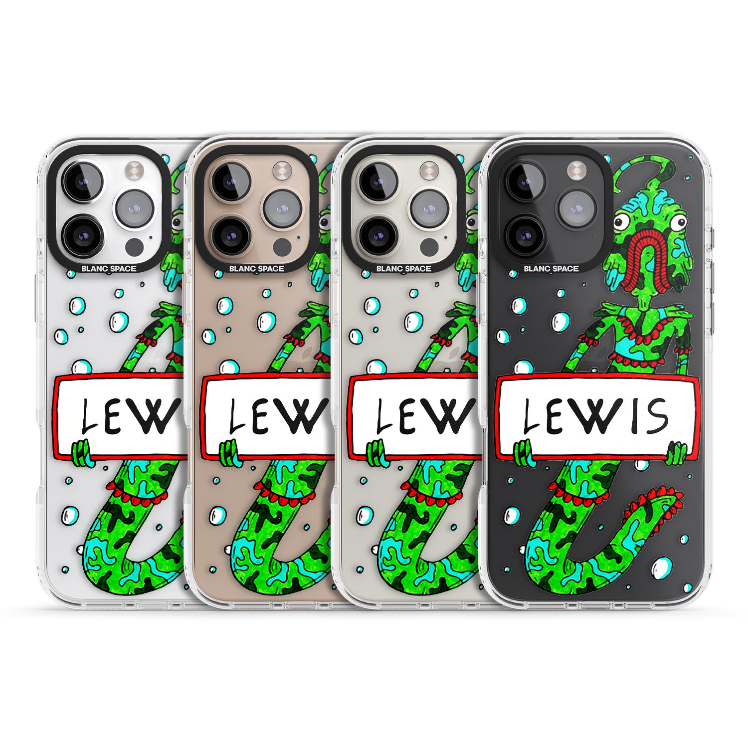 iPhone 16 Pro Max Personalised Fish Boy Black Impact Phone Case