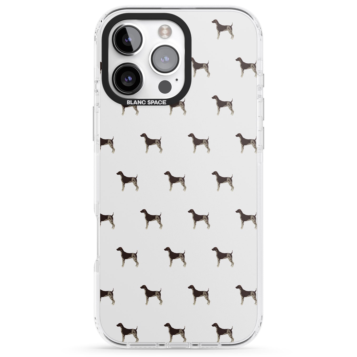 iPhone 16 Pro Max German Shorthaired Pointer Dog Pattern Black Impact Phone Case