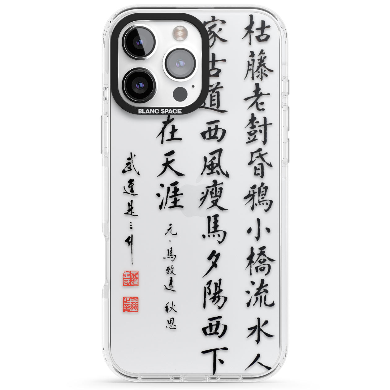 Japanese Kanji Script Impact Phone Case for iPhone 16 Pro, iPhone 16 Pro Max