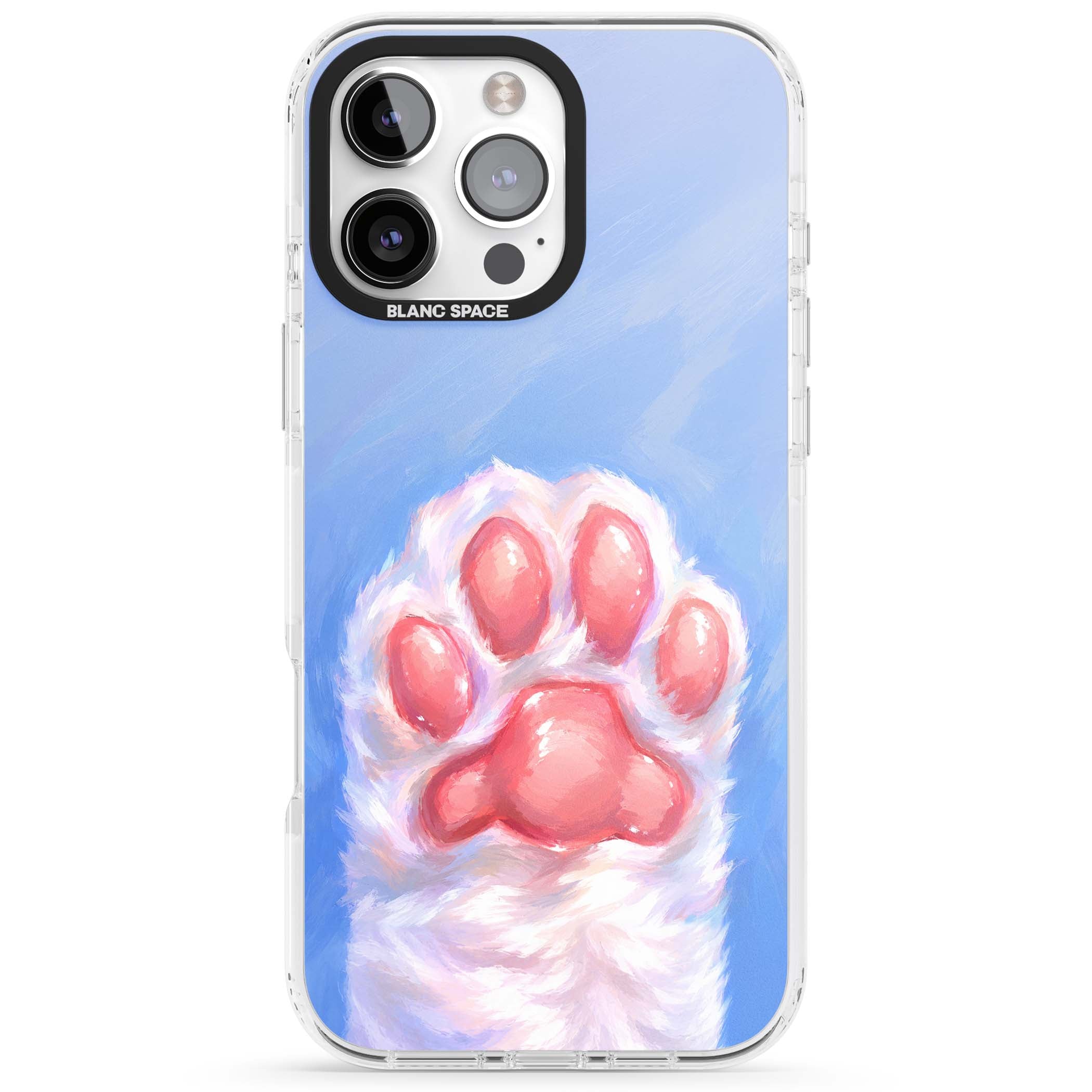 Soft White Paw cute iPhone case | Impact Magsafe case for iPhone 16 Pro, iPhone 16 Pro Max