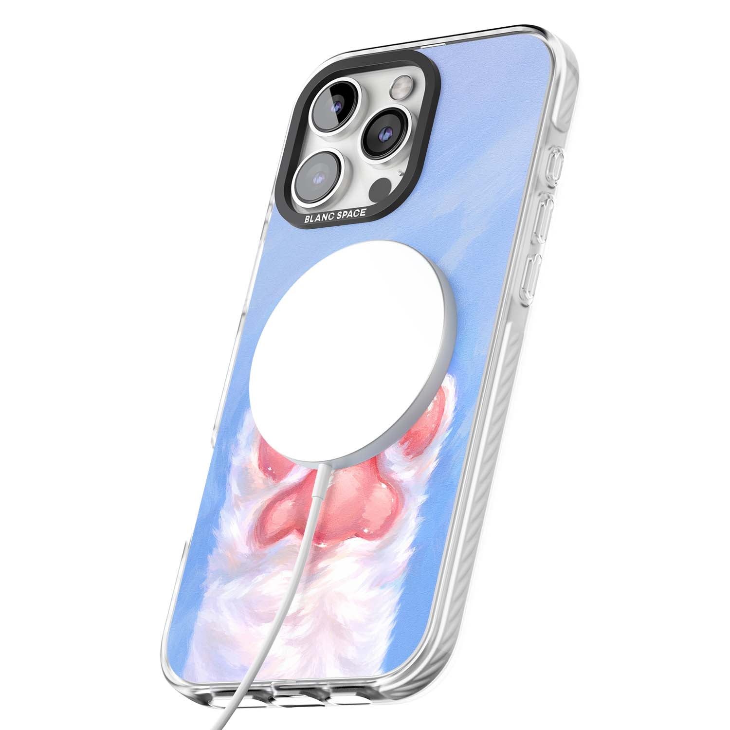 Soft White Paw cute iPhone case | Impact Magsafe case for iPhone 16 Pro, iPhone 16 Pro Max