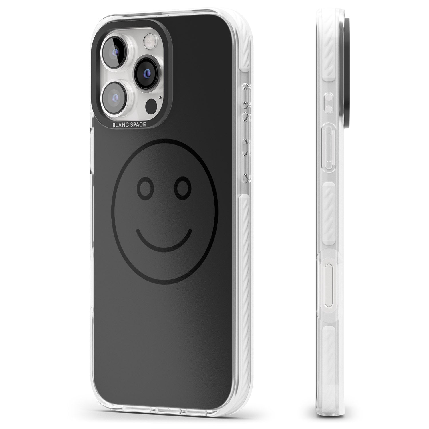 iPhone 16 Pro Max Dark Smiley Face Black Impact Phone Case