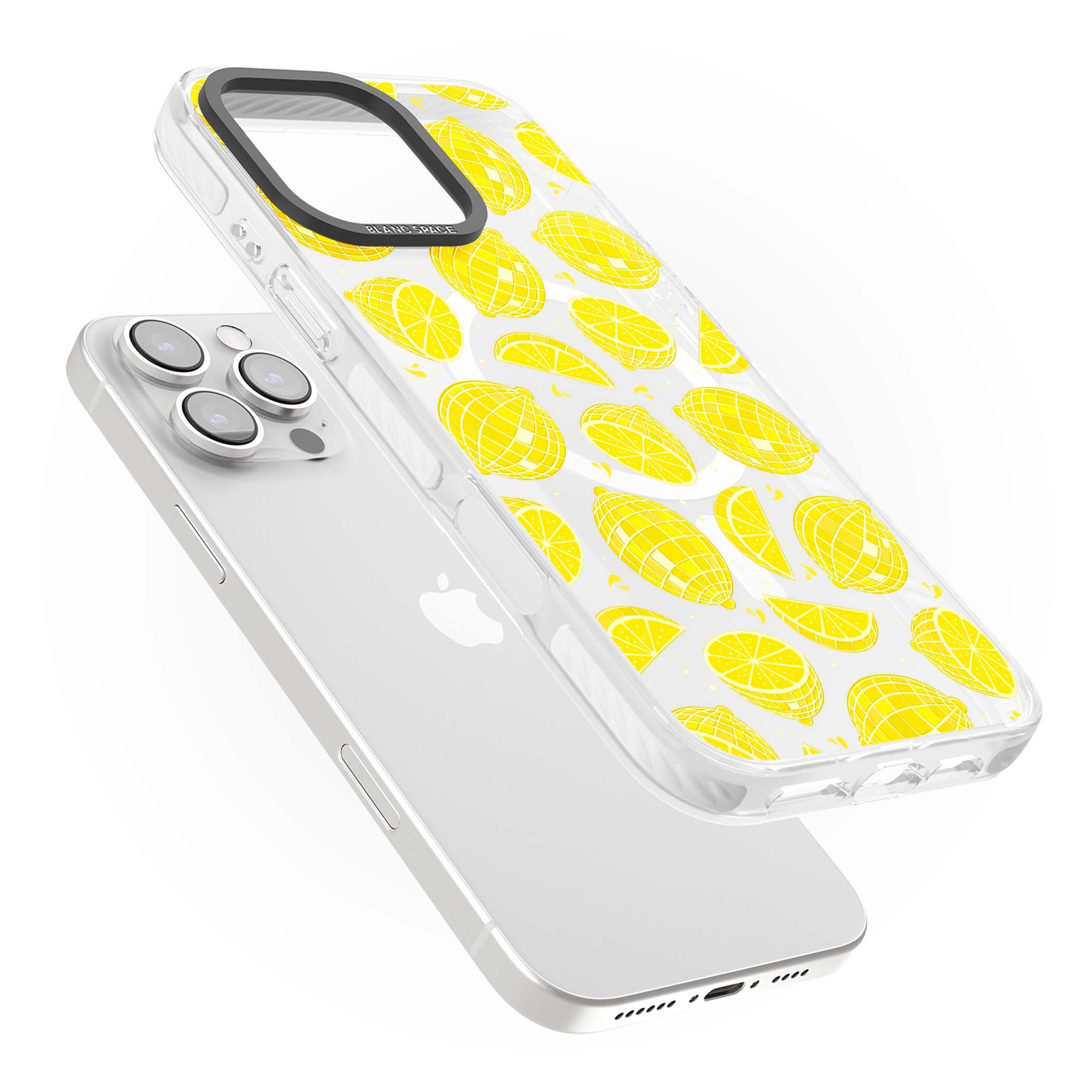 Disco Lemons citrus iPhone case featuring mirrorball lemons, sliced fruit and sparkle accents | Impact Magsafe case for iPhone 16 Pro, iPhone 16 Pro Max