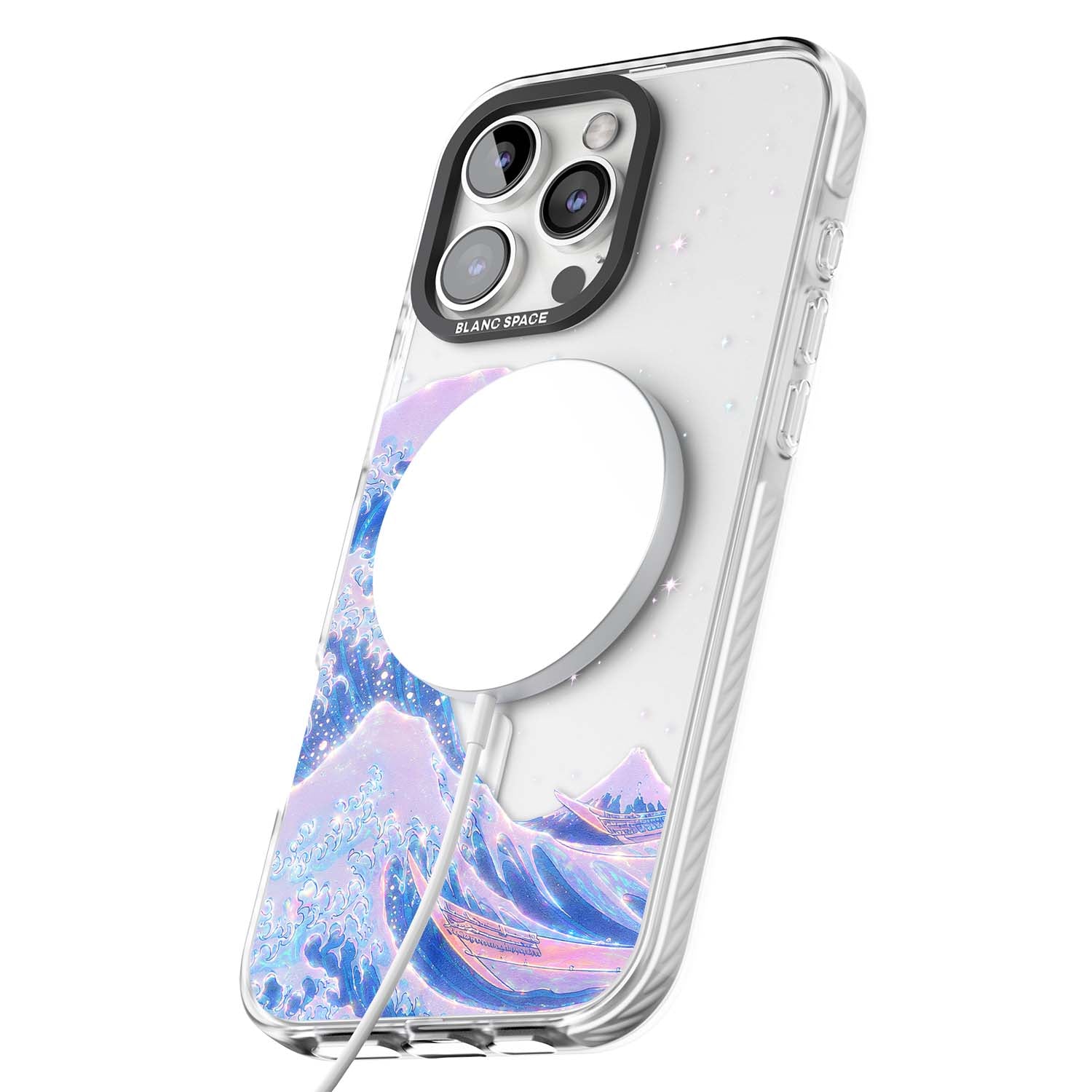 The Great Wave In Opal japanese iPhone case | Impact Magsafe case for iPhone 16 Pro, iPhone 16 Pro Max