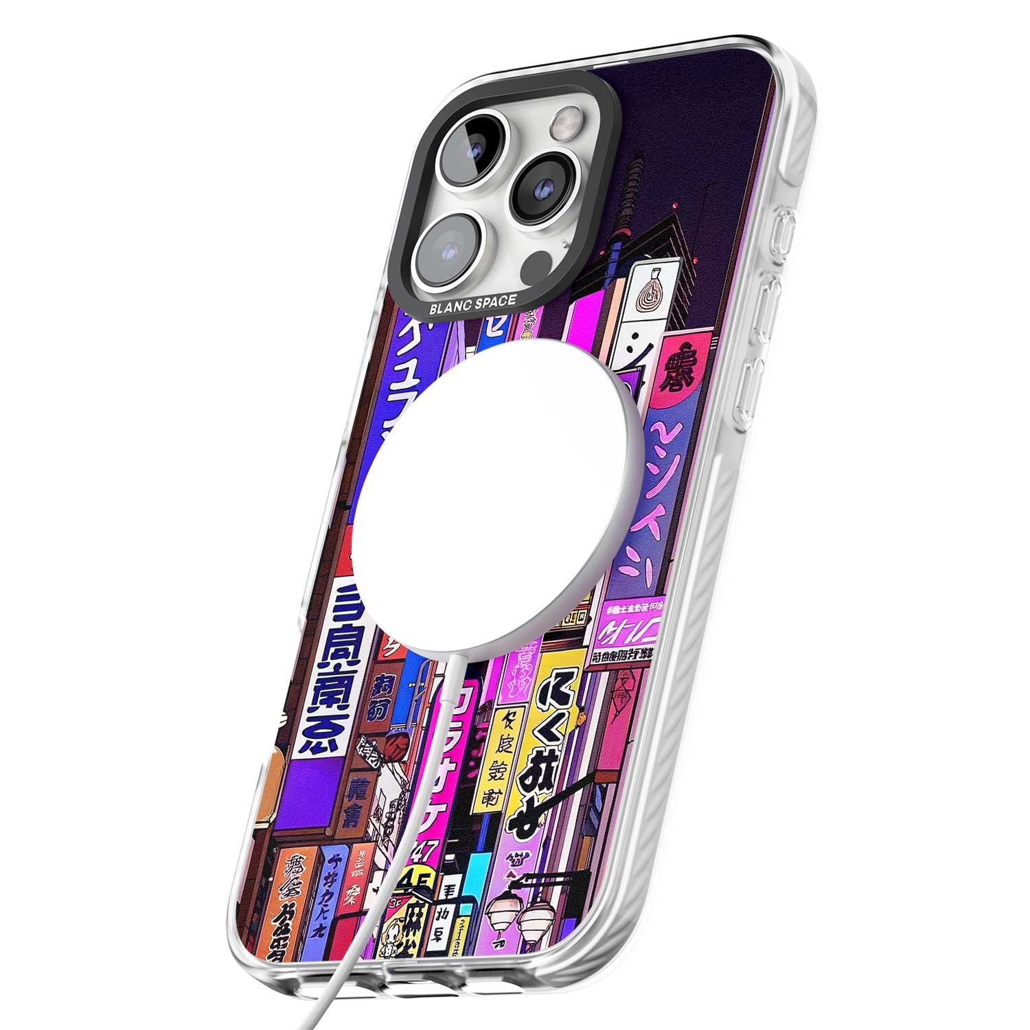 NEON NIGHT anime iPhone case | Impact Magsafe case for iPhone 16 Pro, iPhone 16 Pro Max