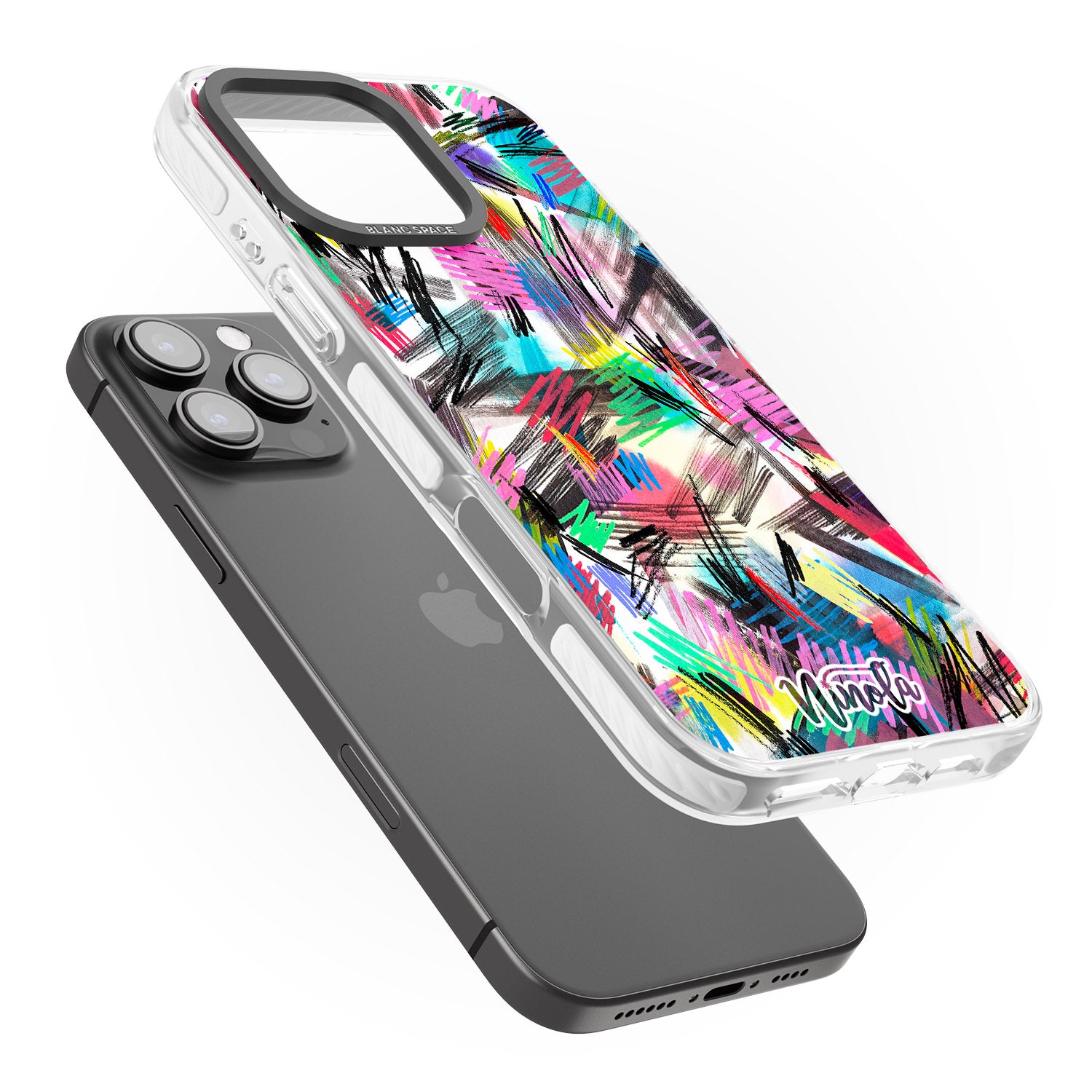 iPhone 16 Pro Max Wild Strokes Black Impact Phone Case